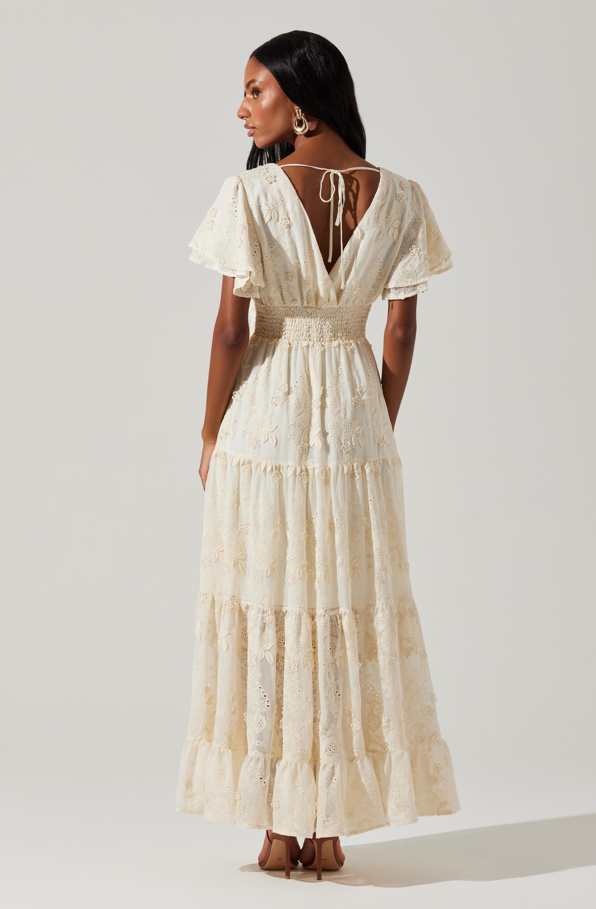 Junia Embroidered Tiered Maxi Dress