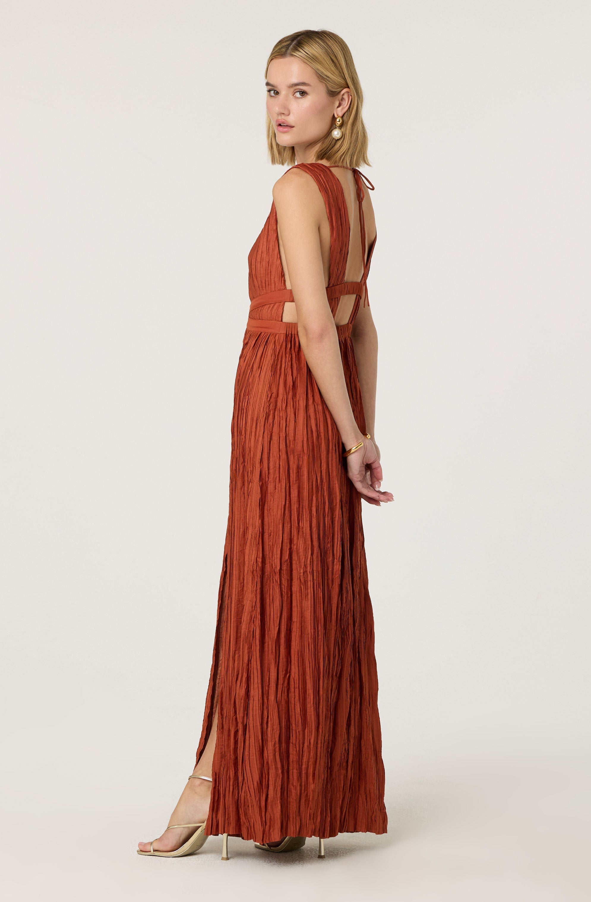 Tesni Pleated Maxi Dress
