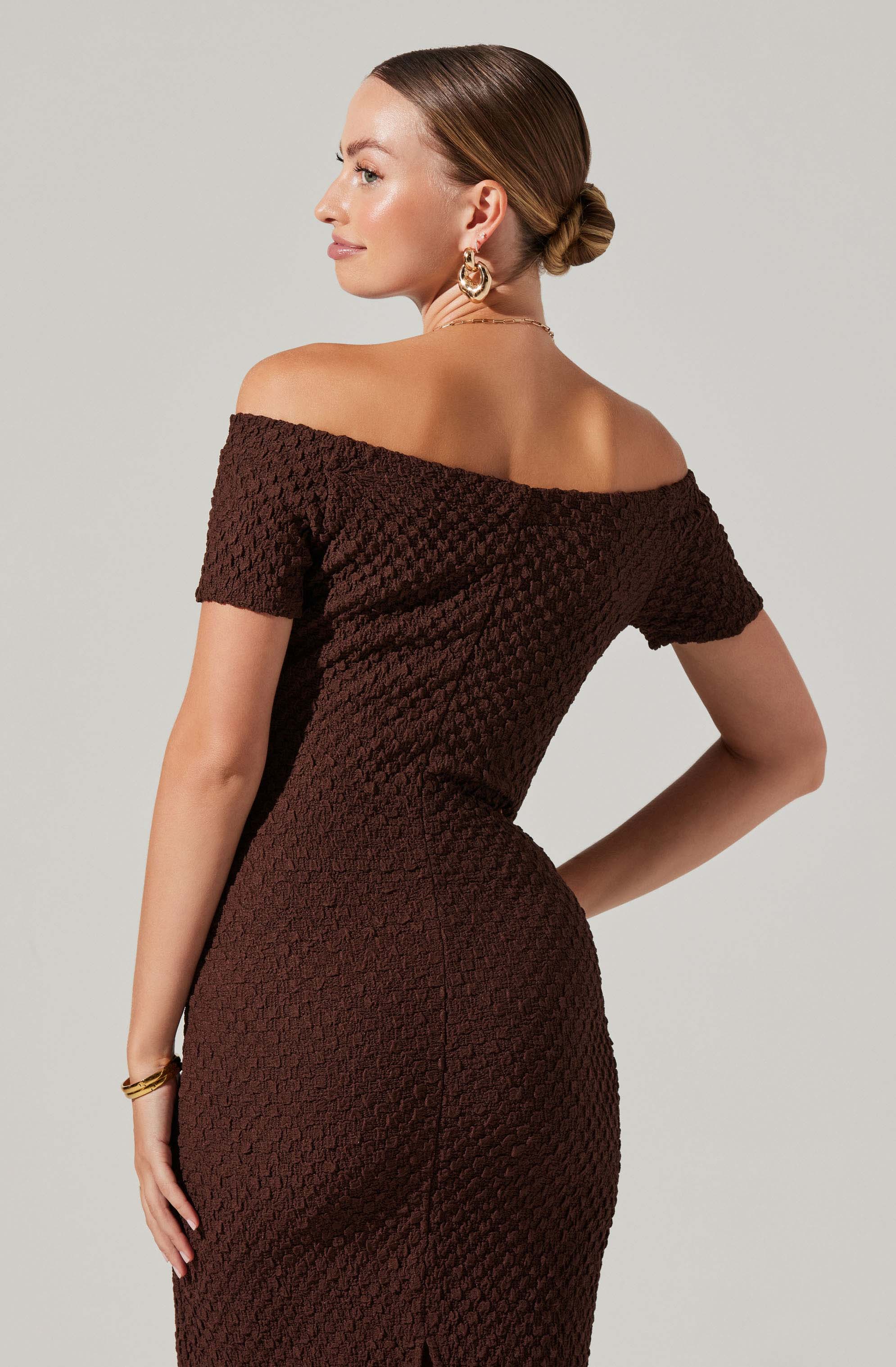 Promise Off Shoulder Midi Dress