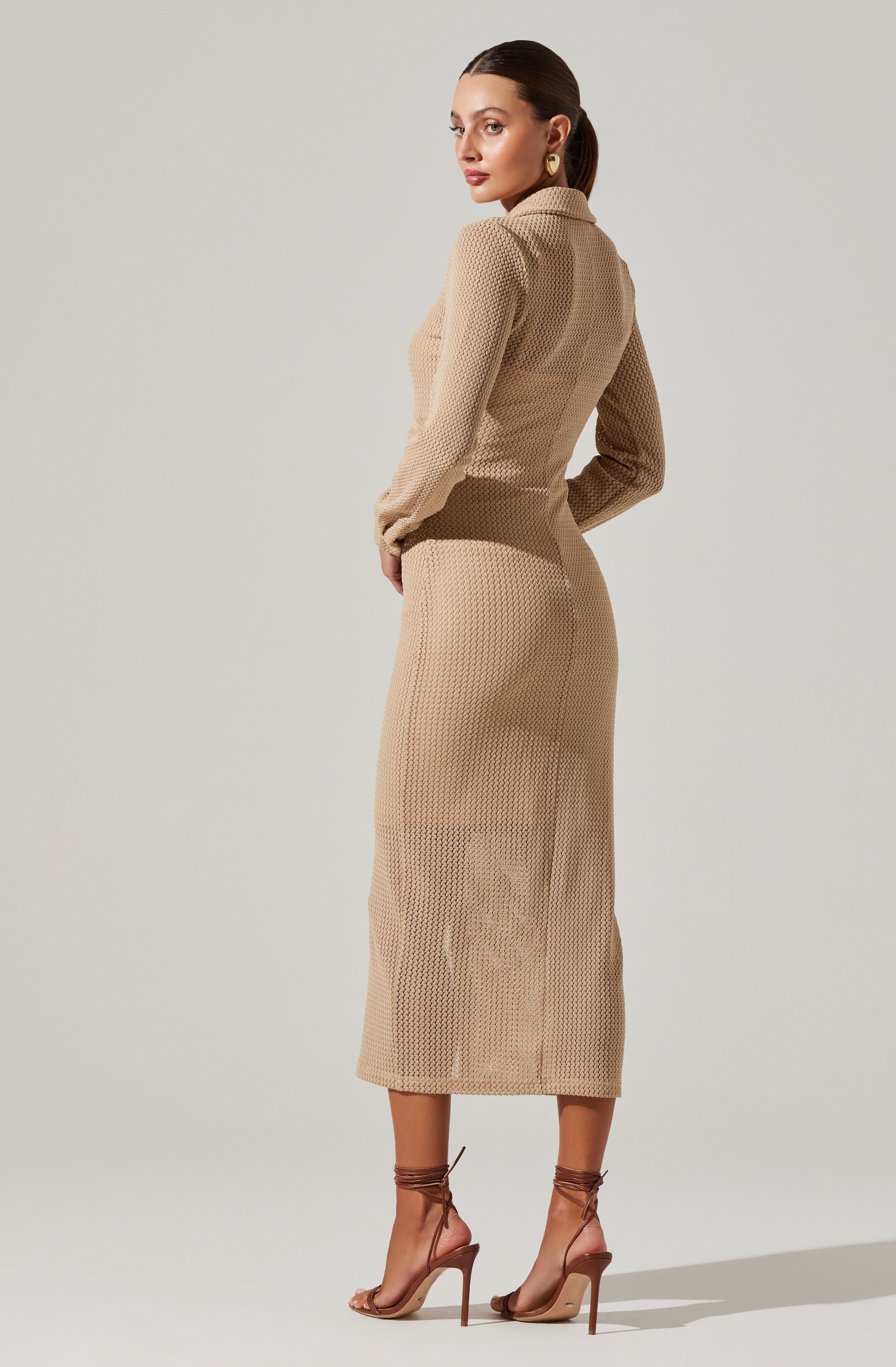 Tawna Open Stitch Midi Dress