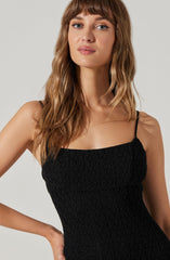 Renaisse Textured Maxi Dress