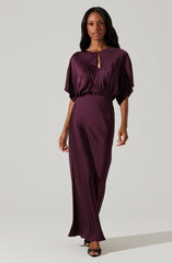 Angelle Satin Dolman Maxi Dress