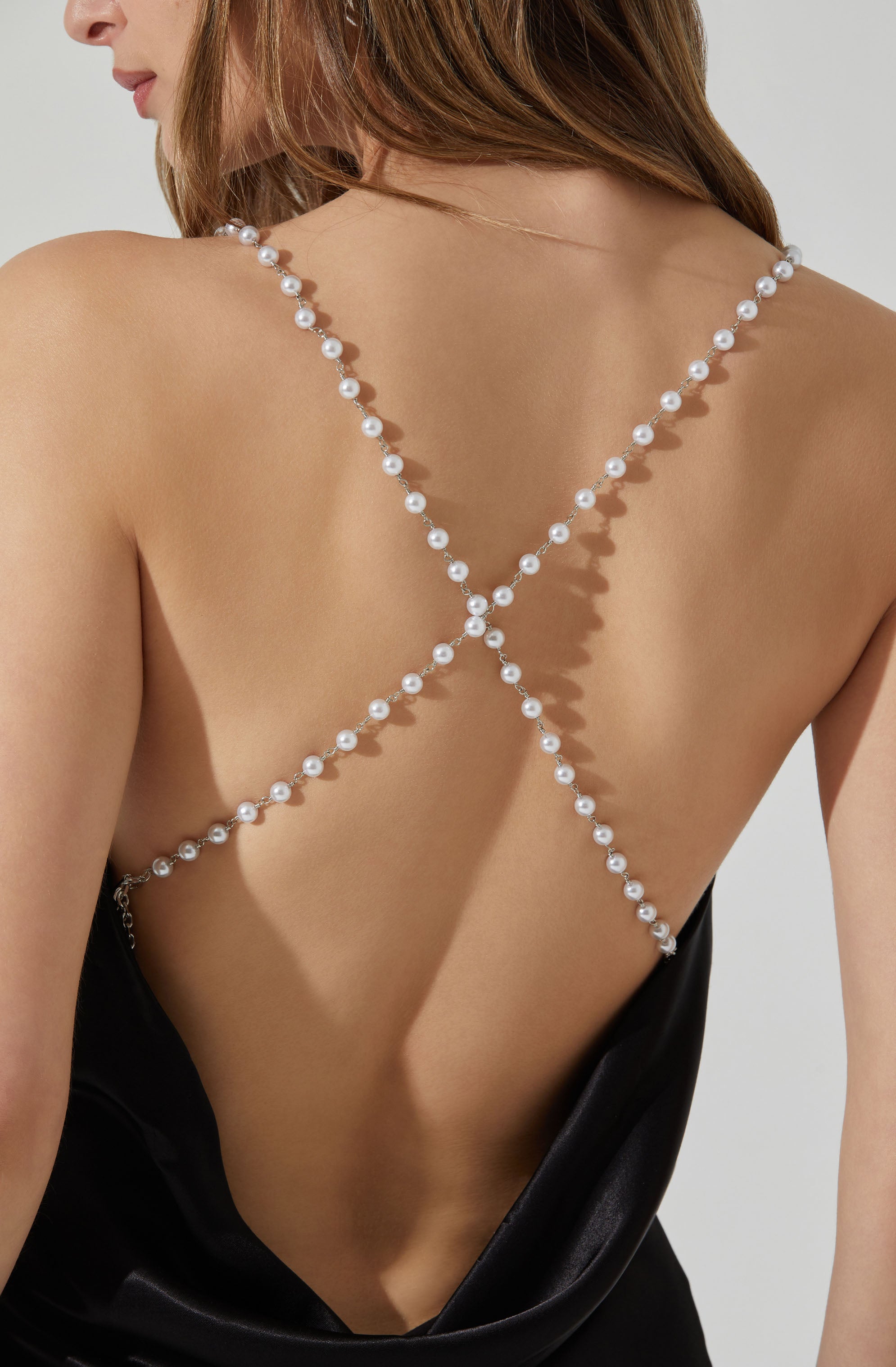 Maxime Pearl Straps Maxi Dress