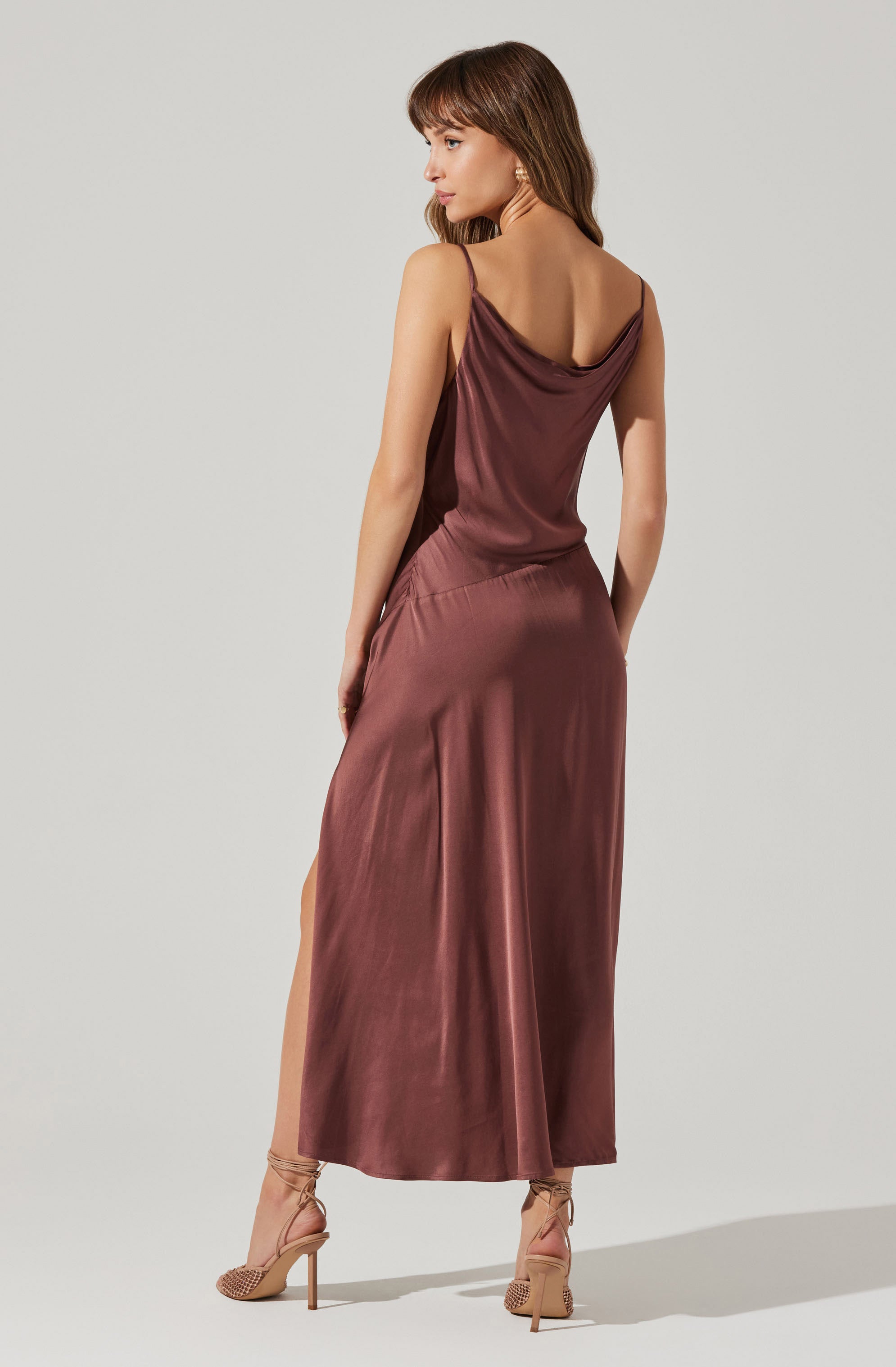 Glynis Cowl Neck Midi Dress