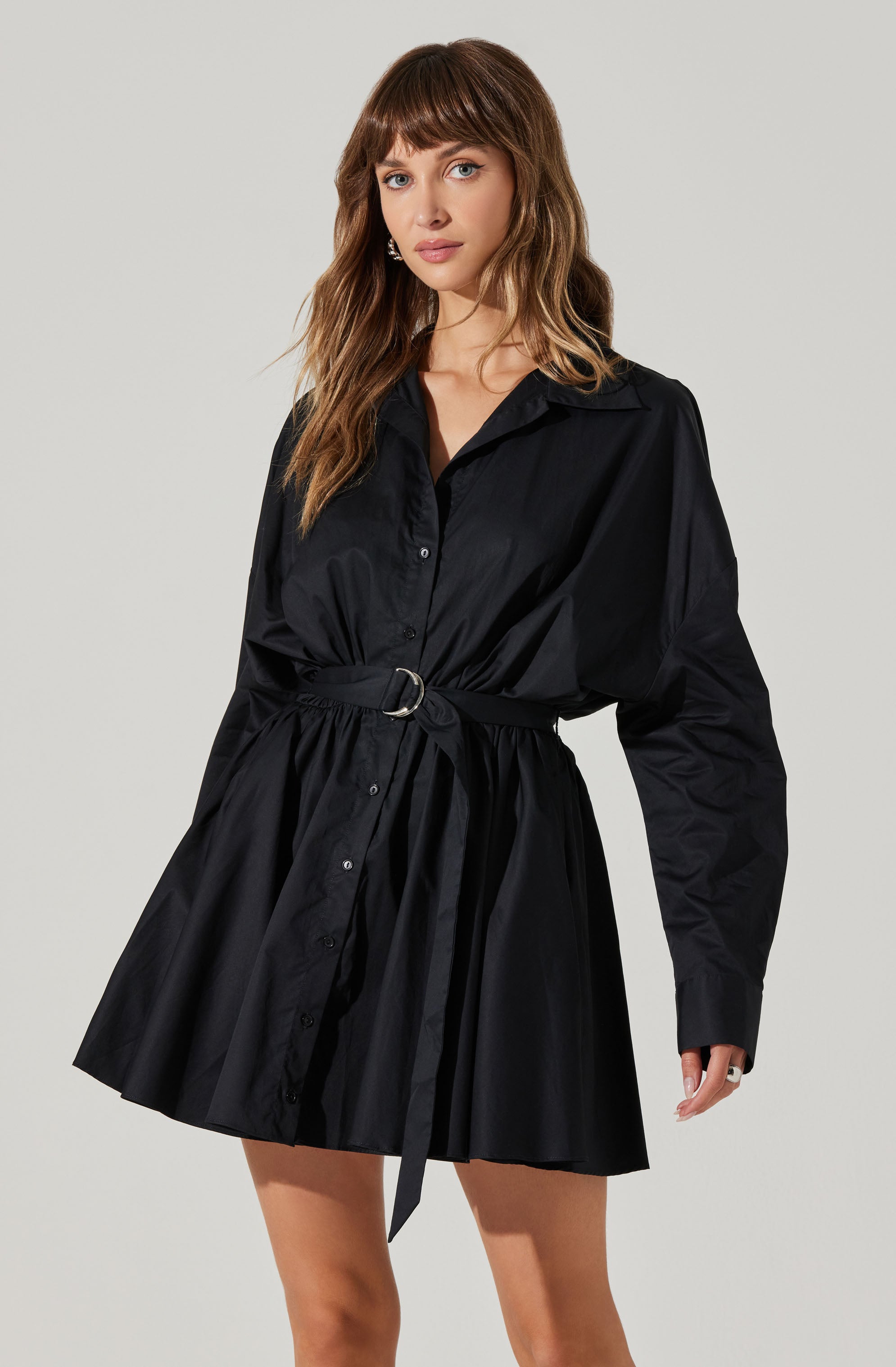 Winica Belted Mini Shirtdress