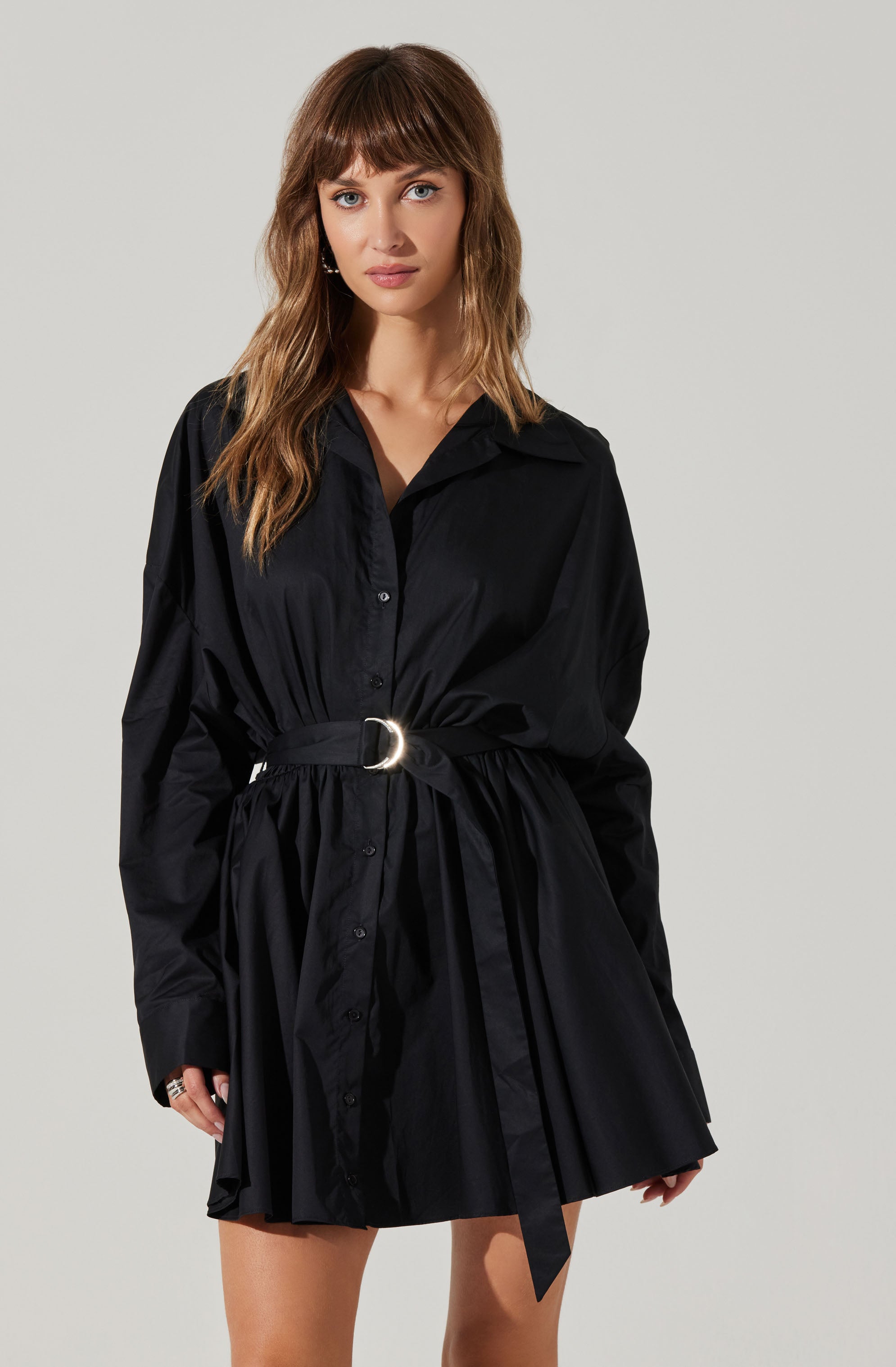 Winica Belted Mini Shirtdress