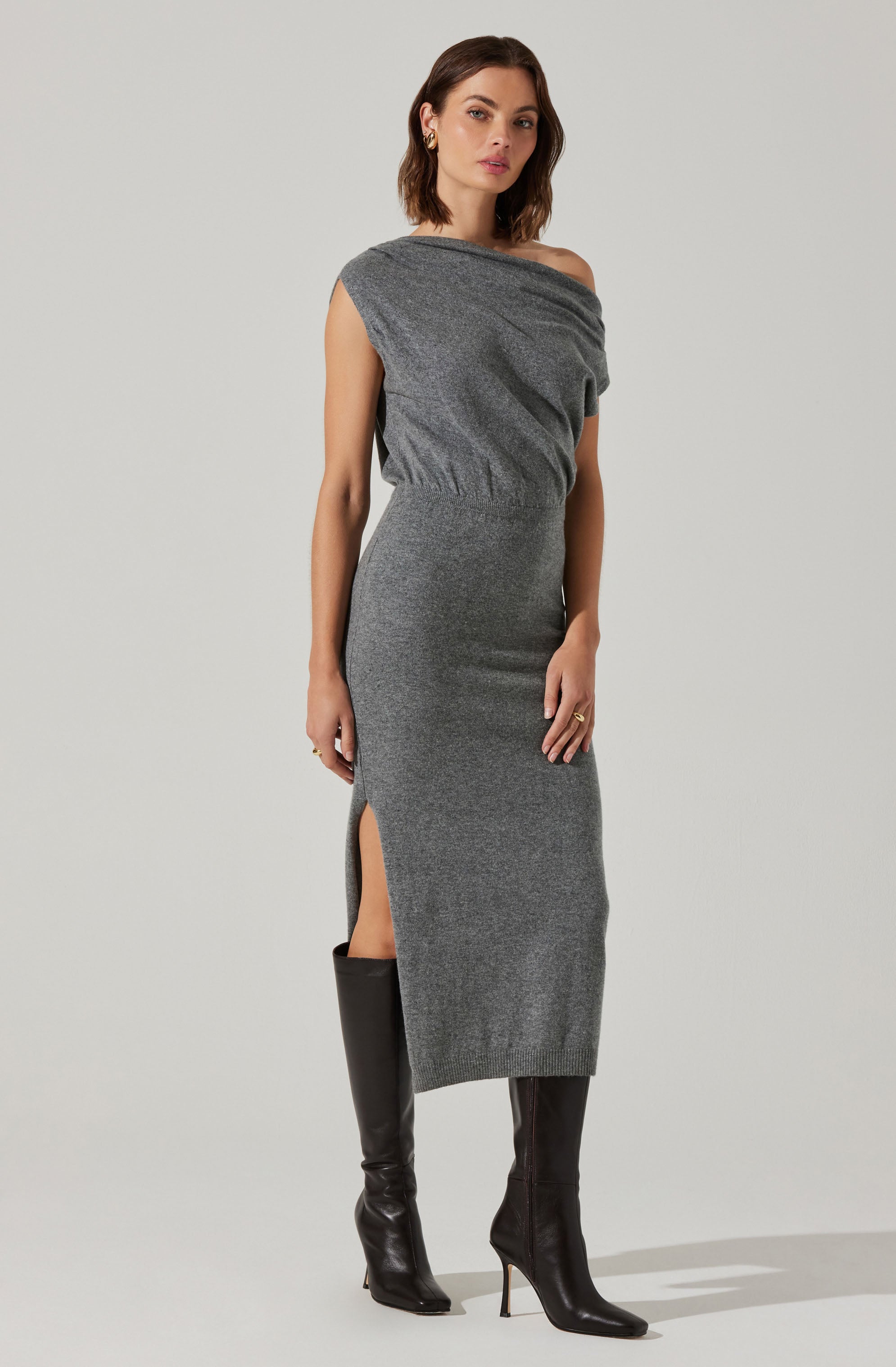 Val One Shoulder Sweater Dress