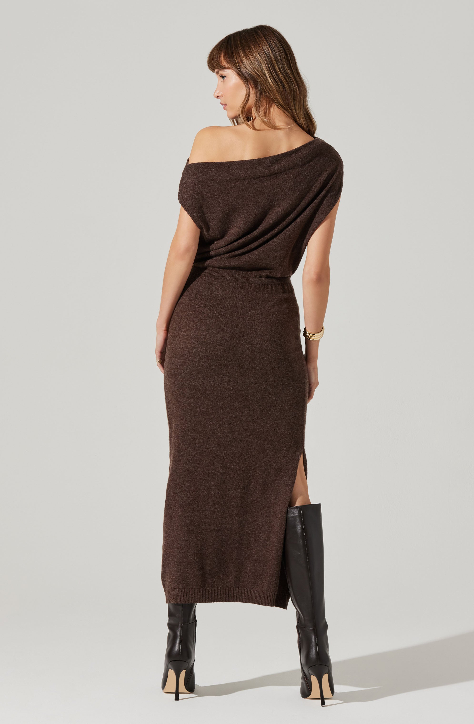 Val One Shoulder Sweater Dress