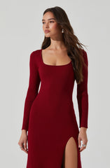 Kylie Ribbed Midi Sweater Dress