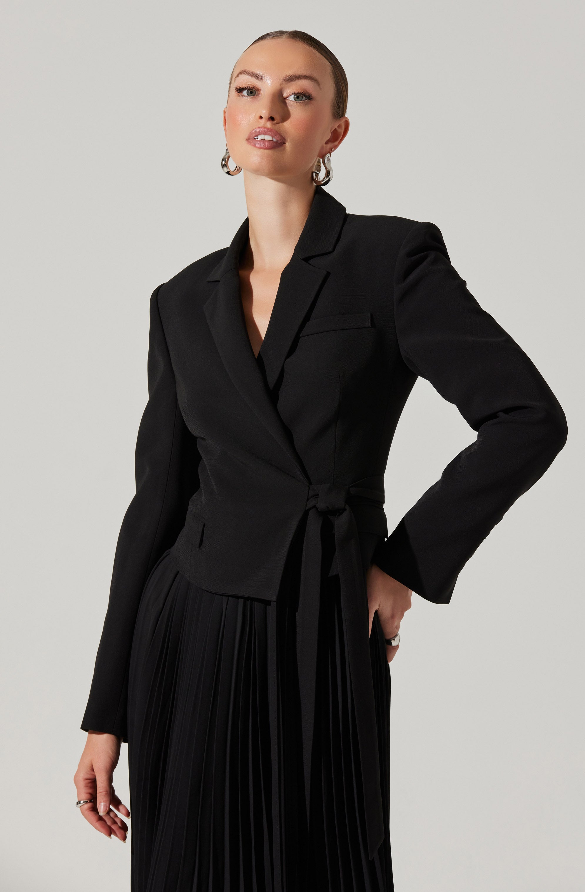 Sekani Mixed Media Wrap Dress