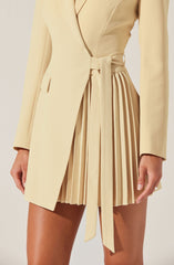 Kesari Pleated Blazer Wrap Dress