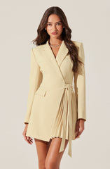 Kesari Pleated Blazer Wrap Dress