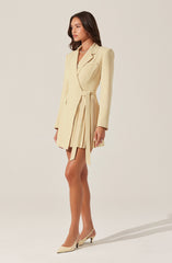Kesari Pleated Blazer Wrap Dress