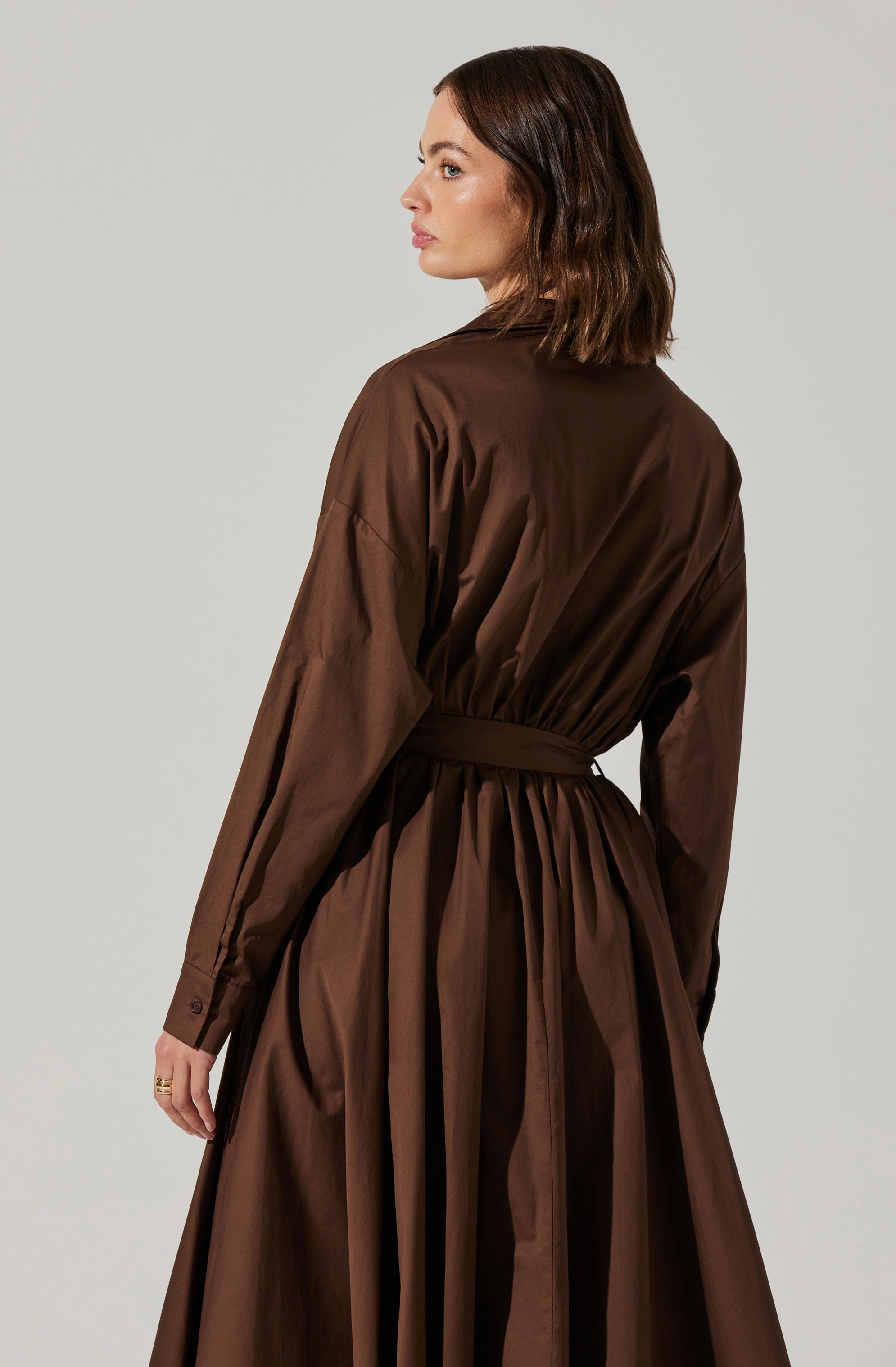 Darany Belted Midi Shirt Dress