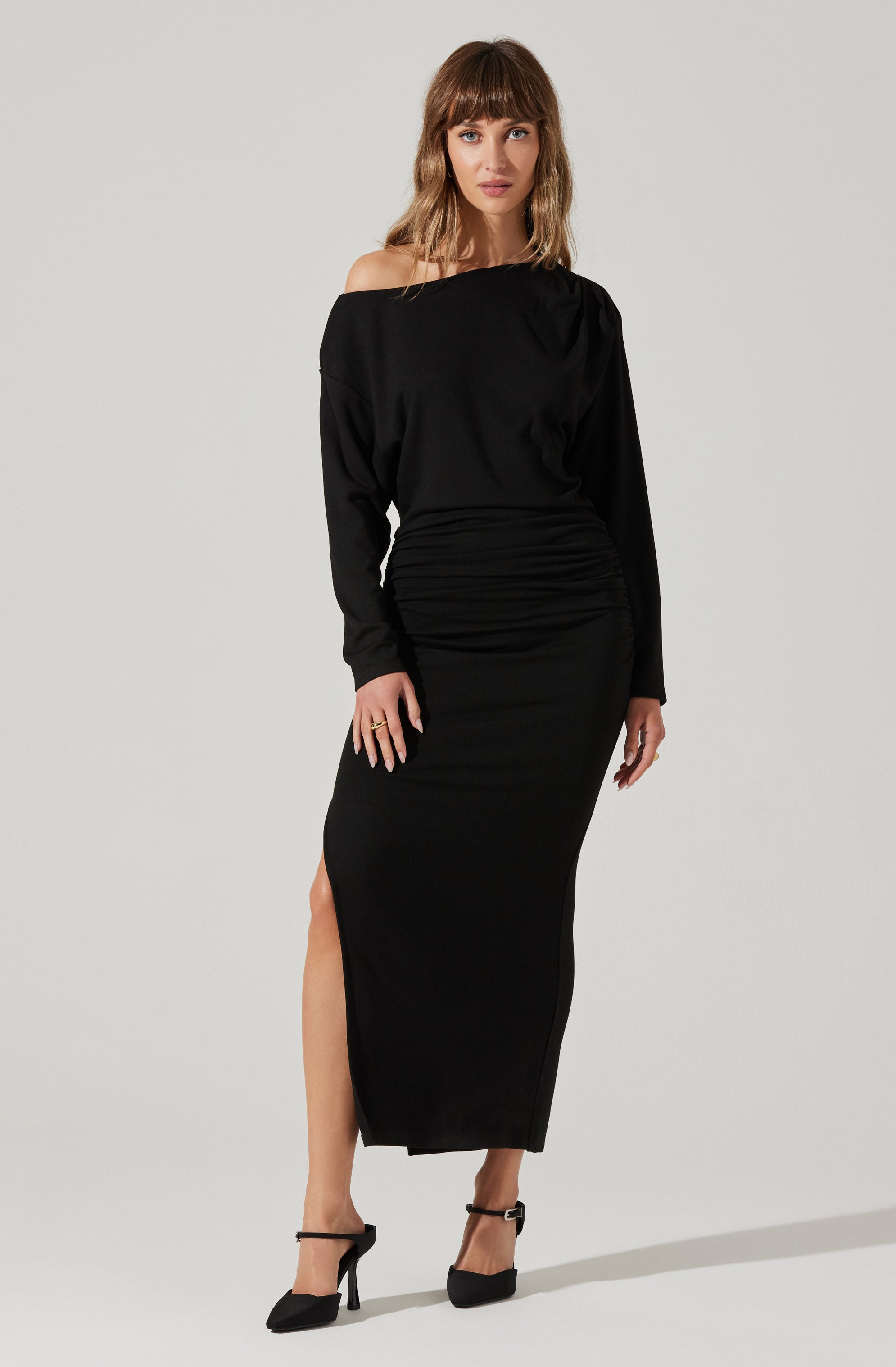 Nary Off Shoulder Midi Dress