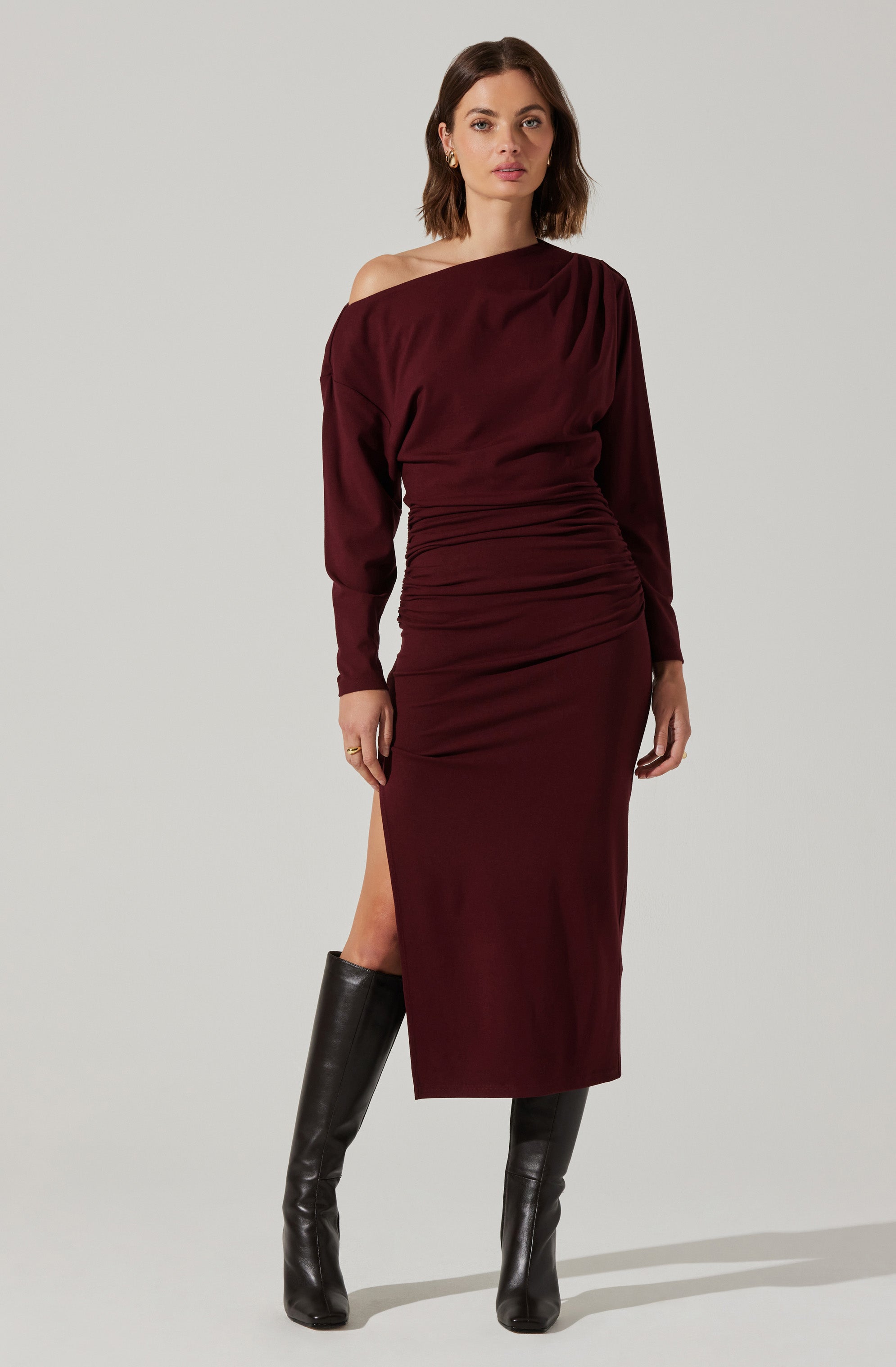 Nary Off Shoulder Midi Dress