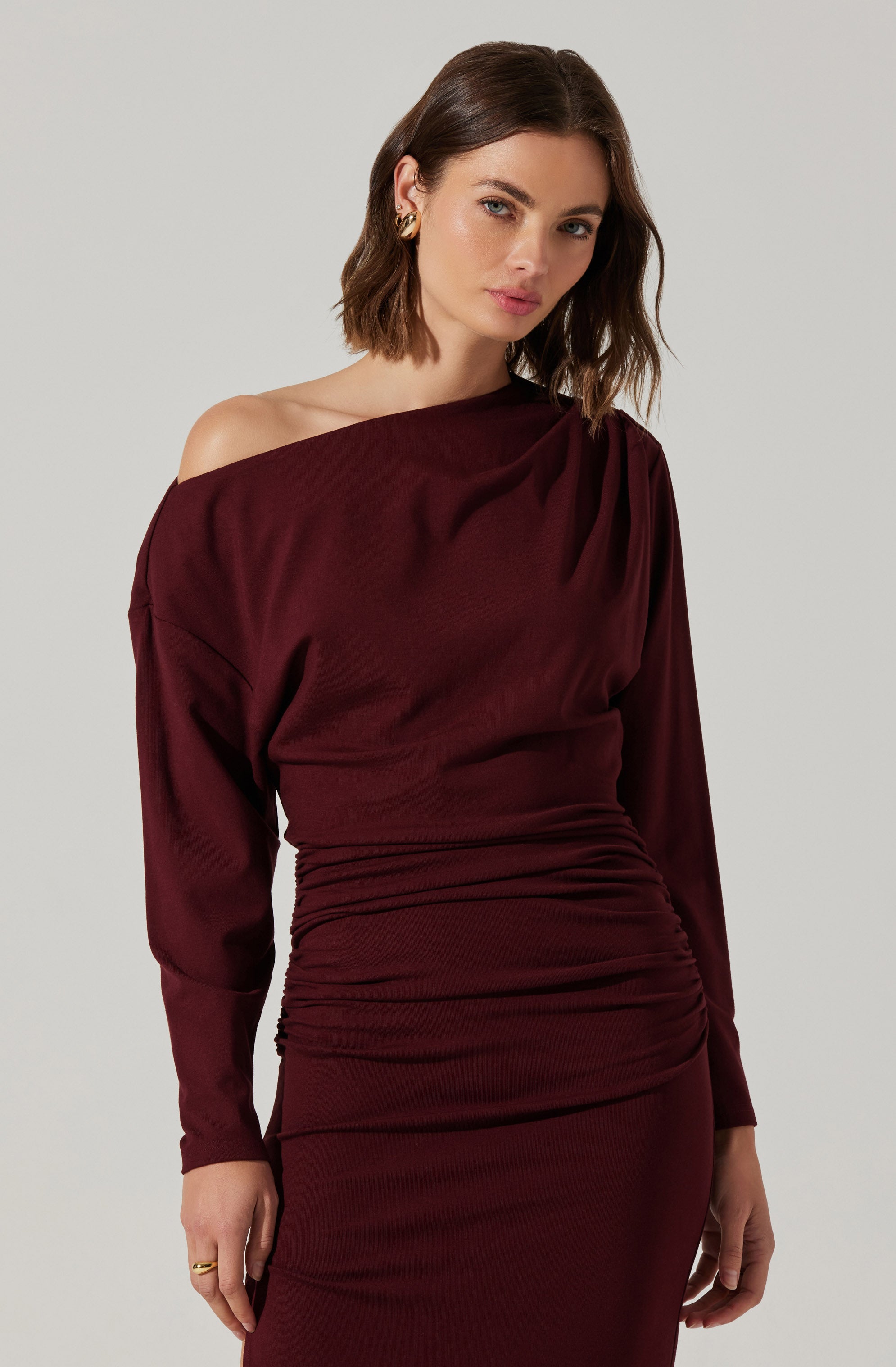 Nary Off Shoulder Midi Dress