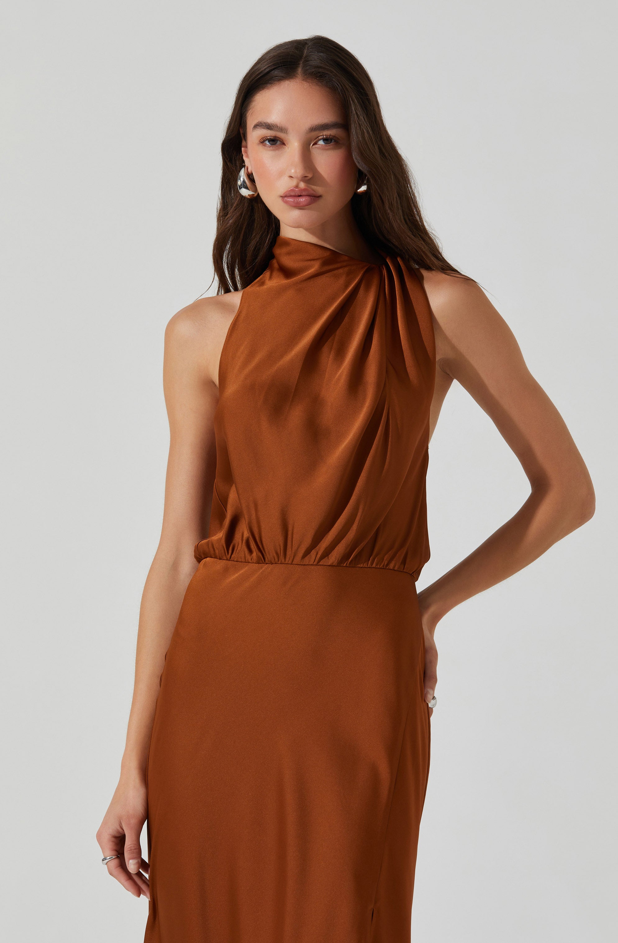 Jelyn Satin Midi Dress
