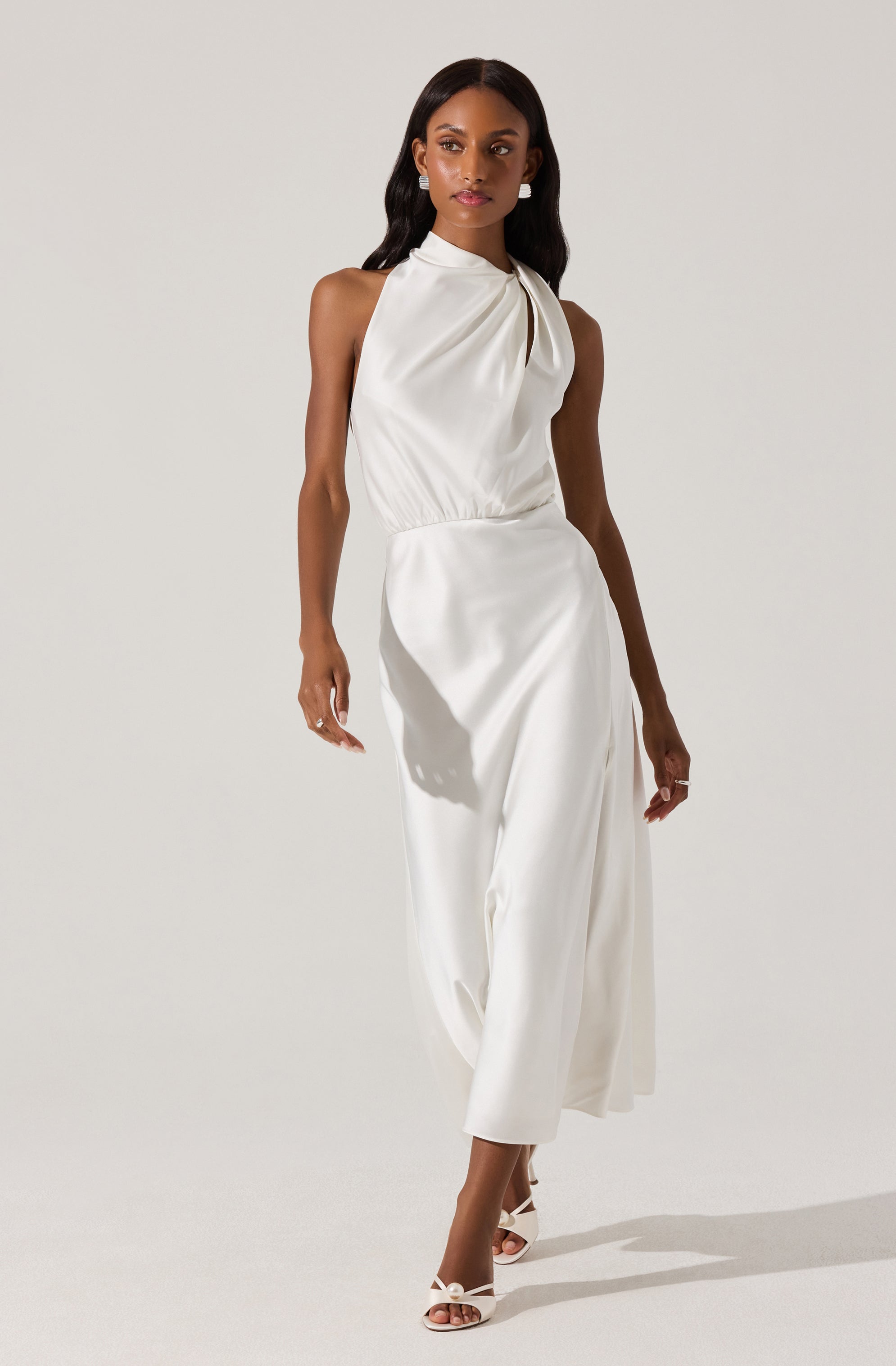 Jelyn Satin Midi Dress