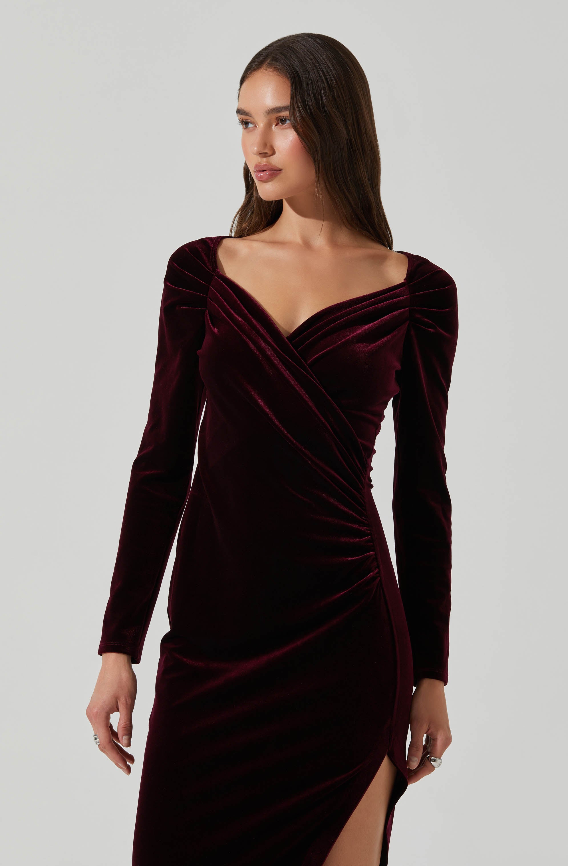 Sirica Velvet Off Shoulder Dress