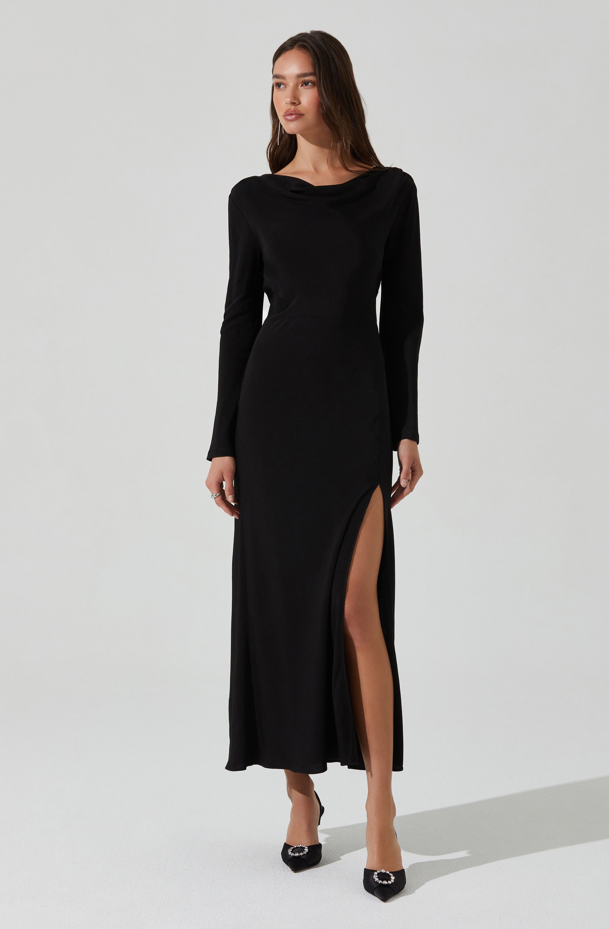 Decima Cowl Neck Maxi Dress