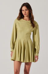 Elowyn Linen Blend Skater Dress