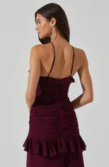 Sandora Ruffle Detail Maxi Dress