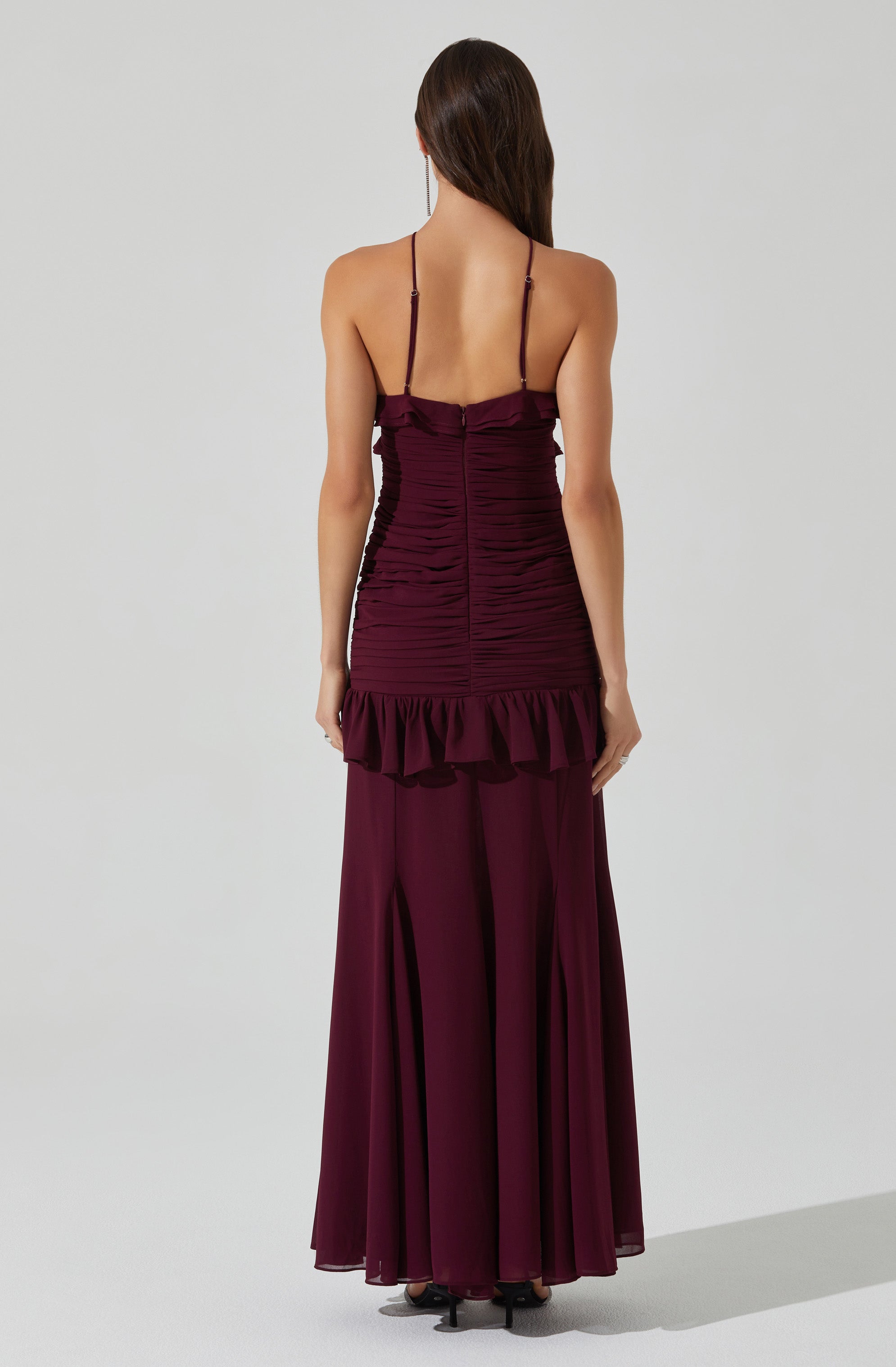 Sandora Ruffle Detail Maxi Dress