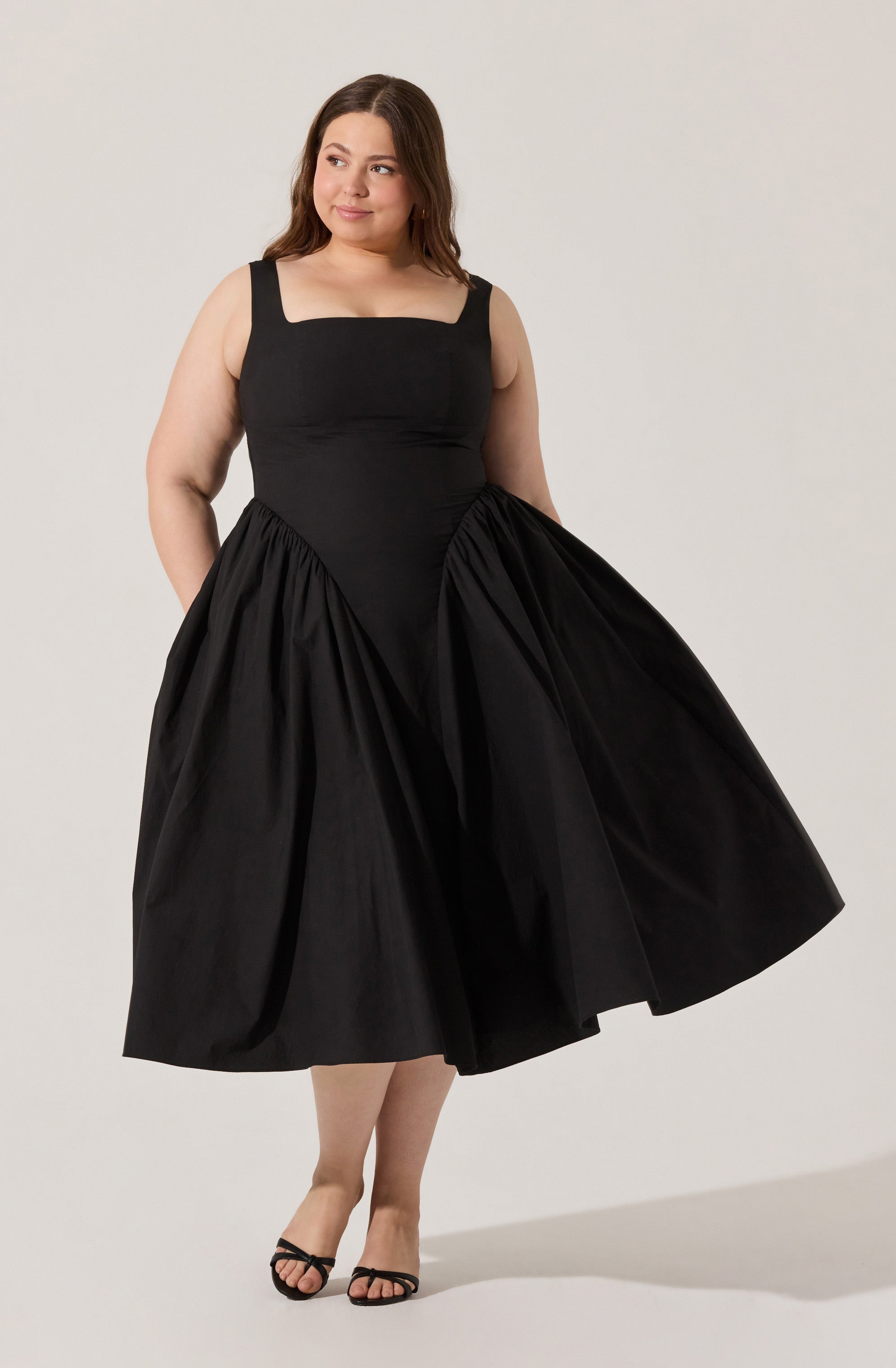 Vinya Poplin Drop Waist Dress