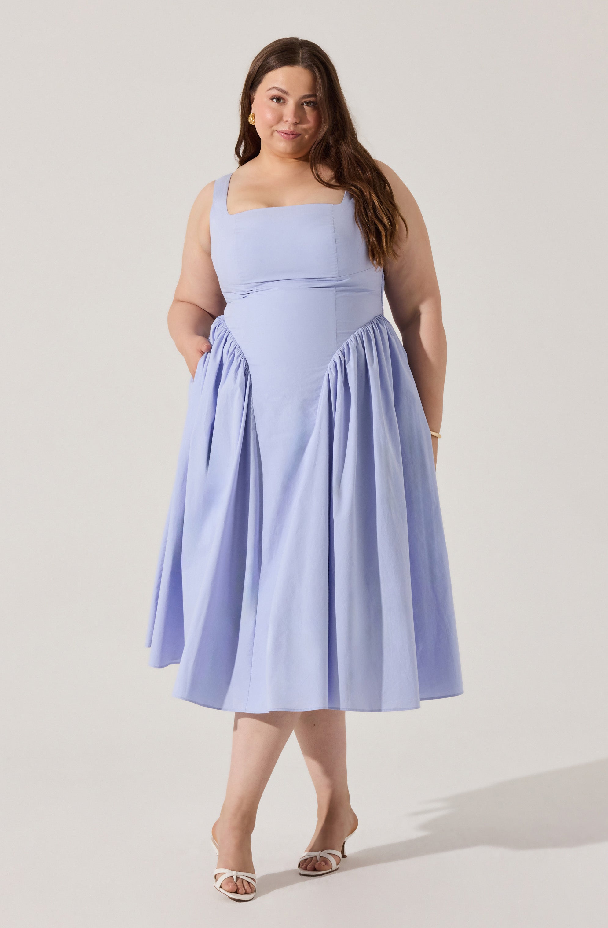 Vinya Poplin Drop Waist Dress