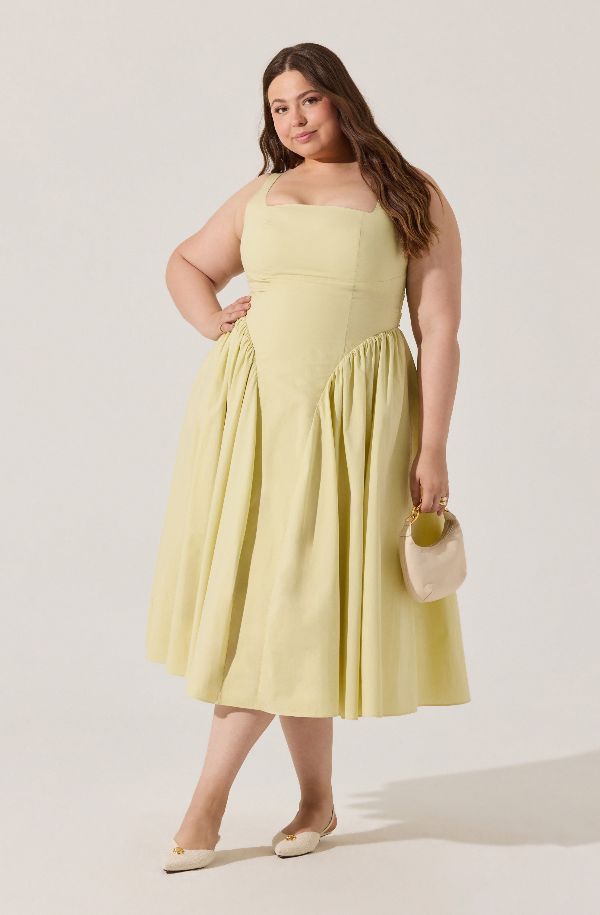 Vinya Poplin Drop Waist Dress