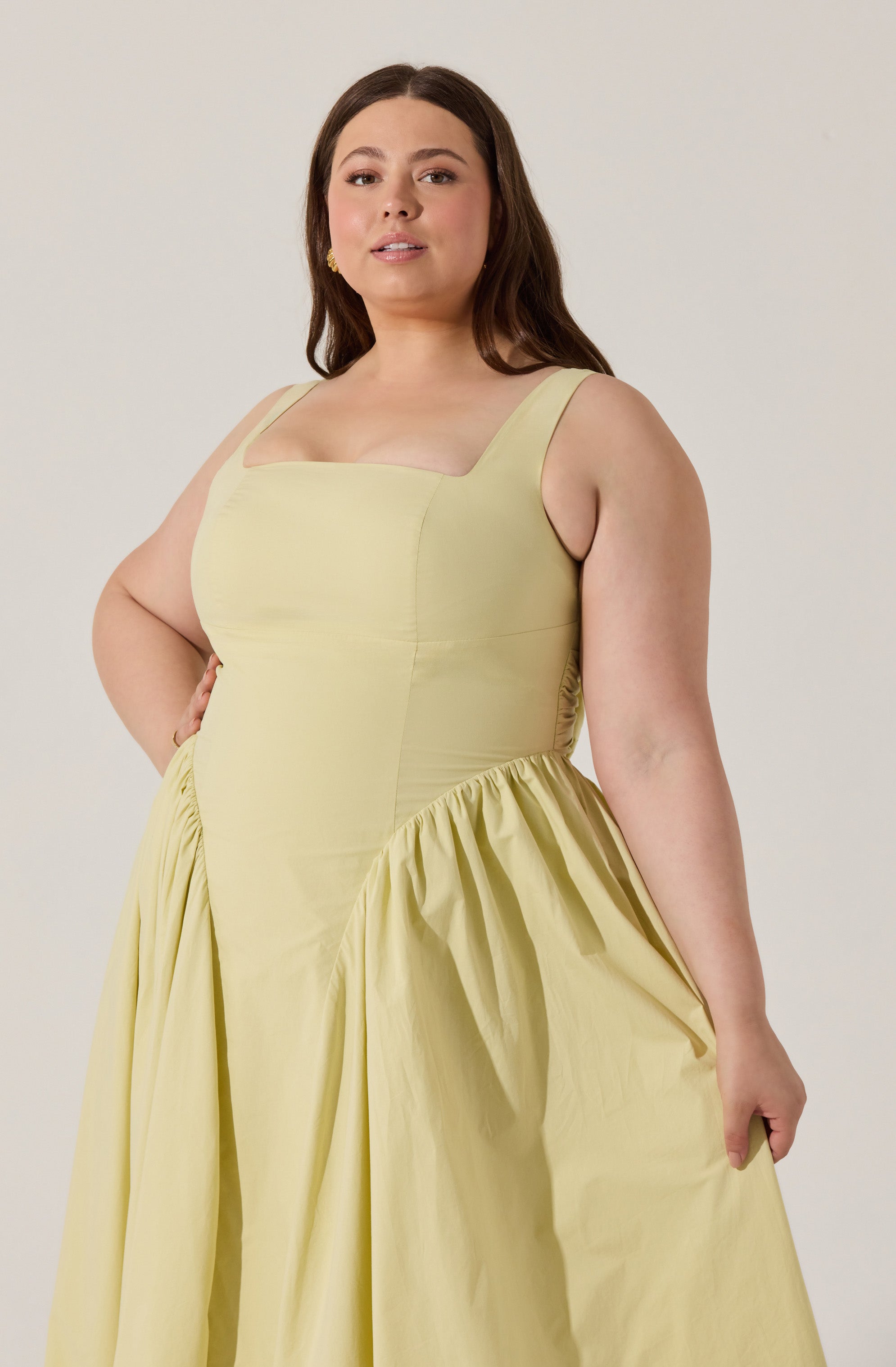 Vinya Poplin Drop Waist Dress