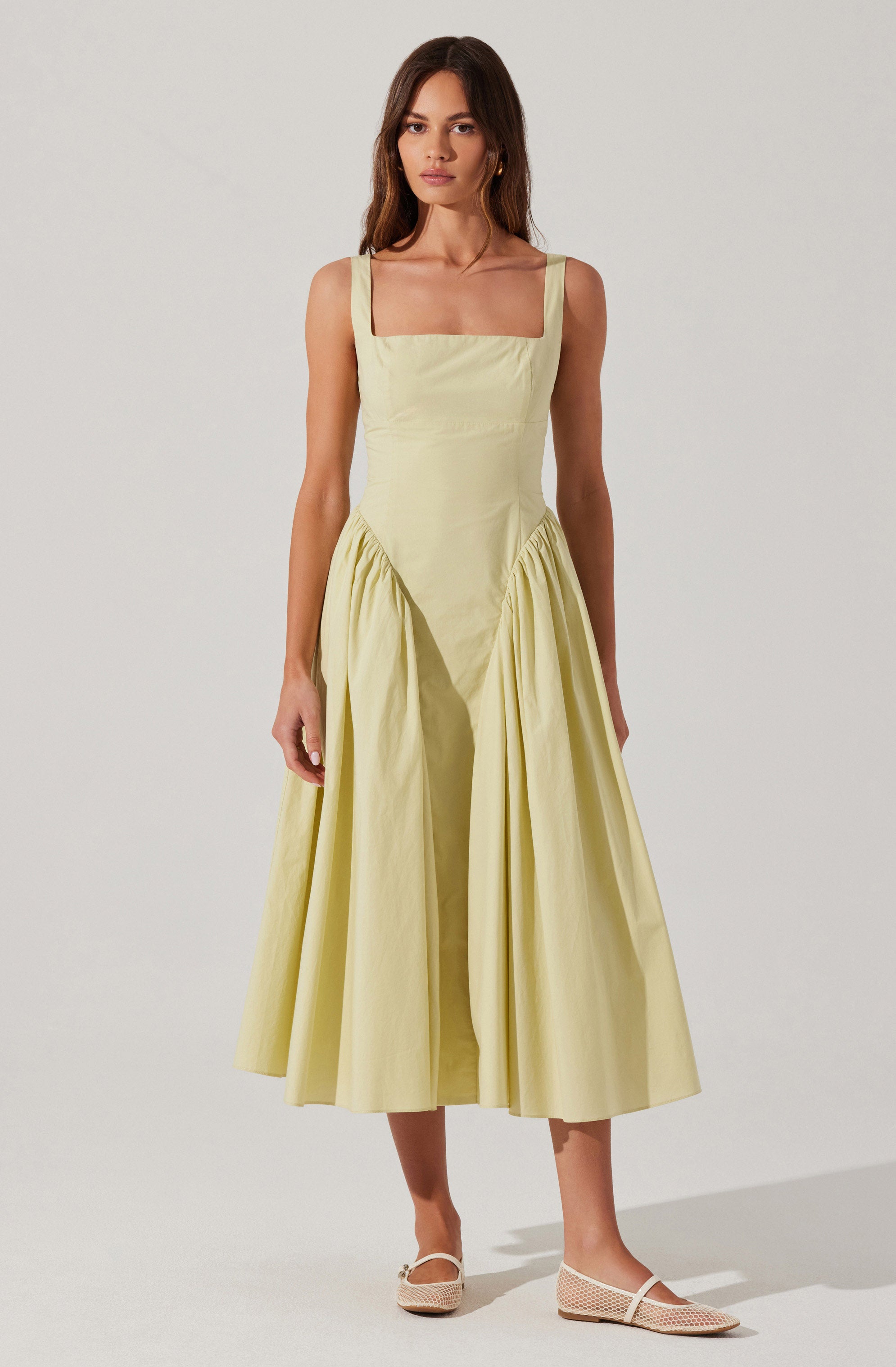 Vinya Poplin Drop Waist Dress