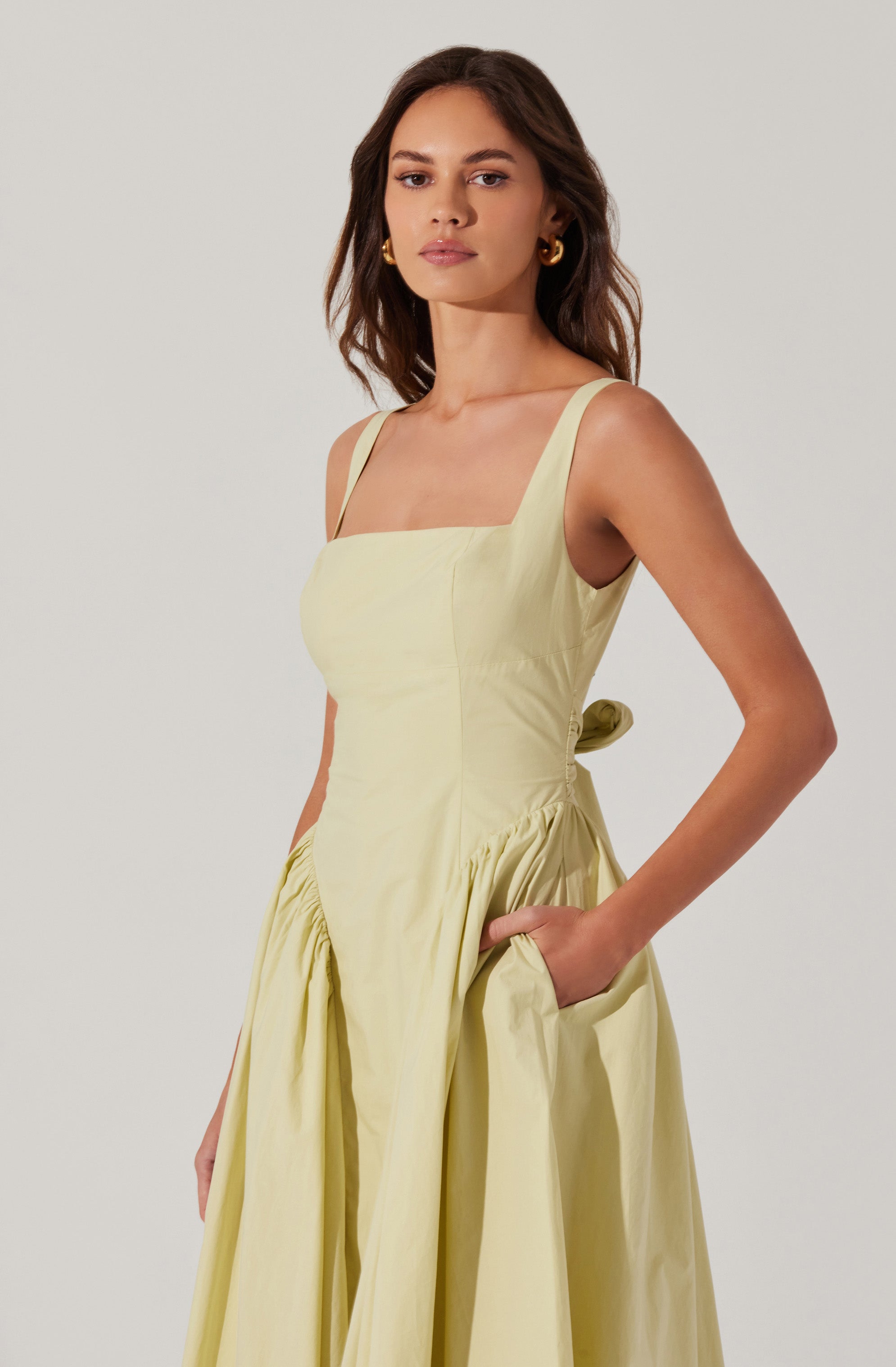 Vinya Poplin Drop Waist Dress