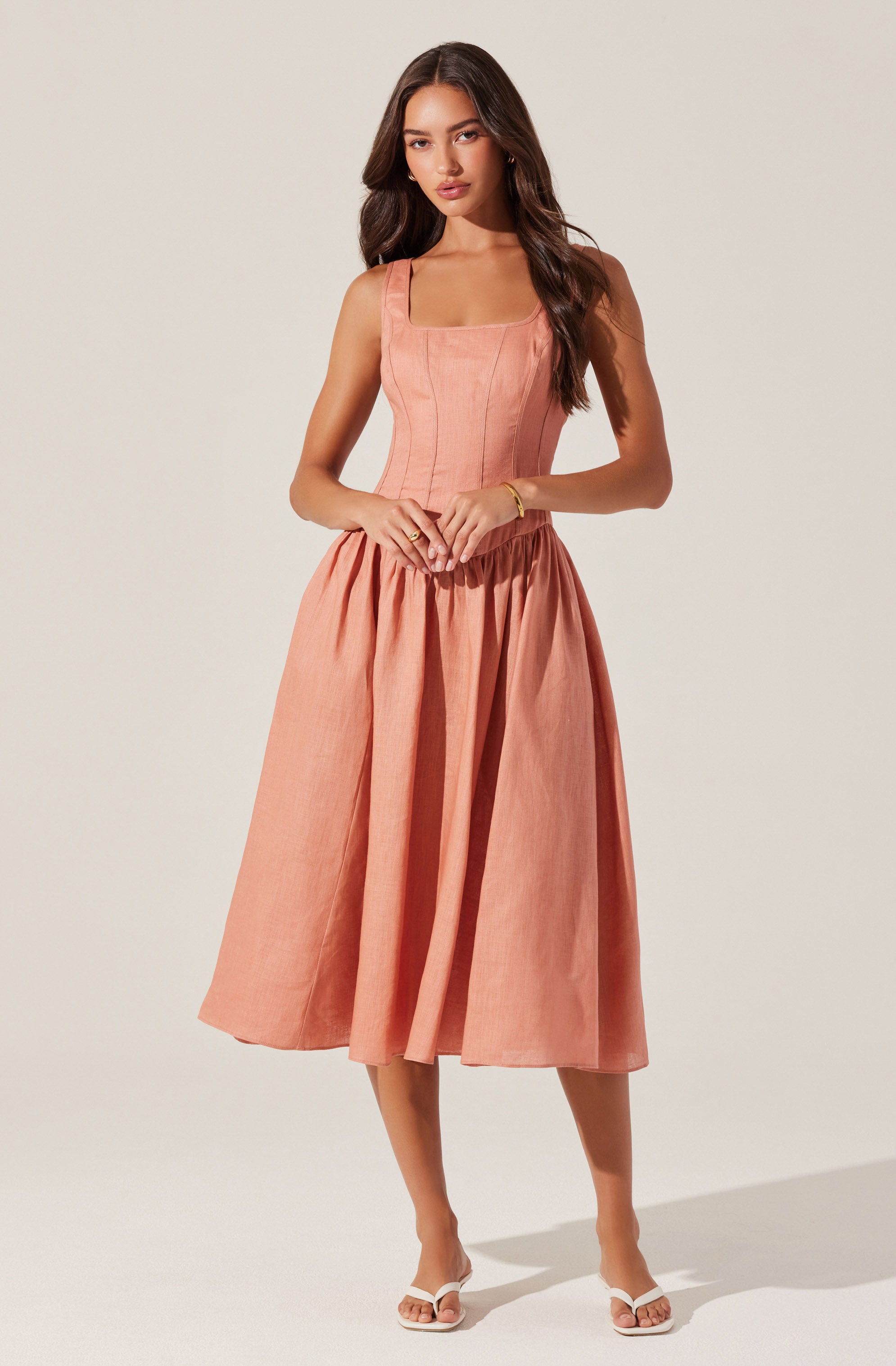 Thierry Linen Midi Dress