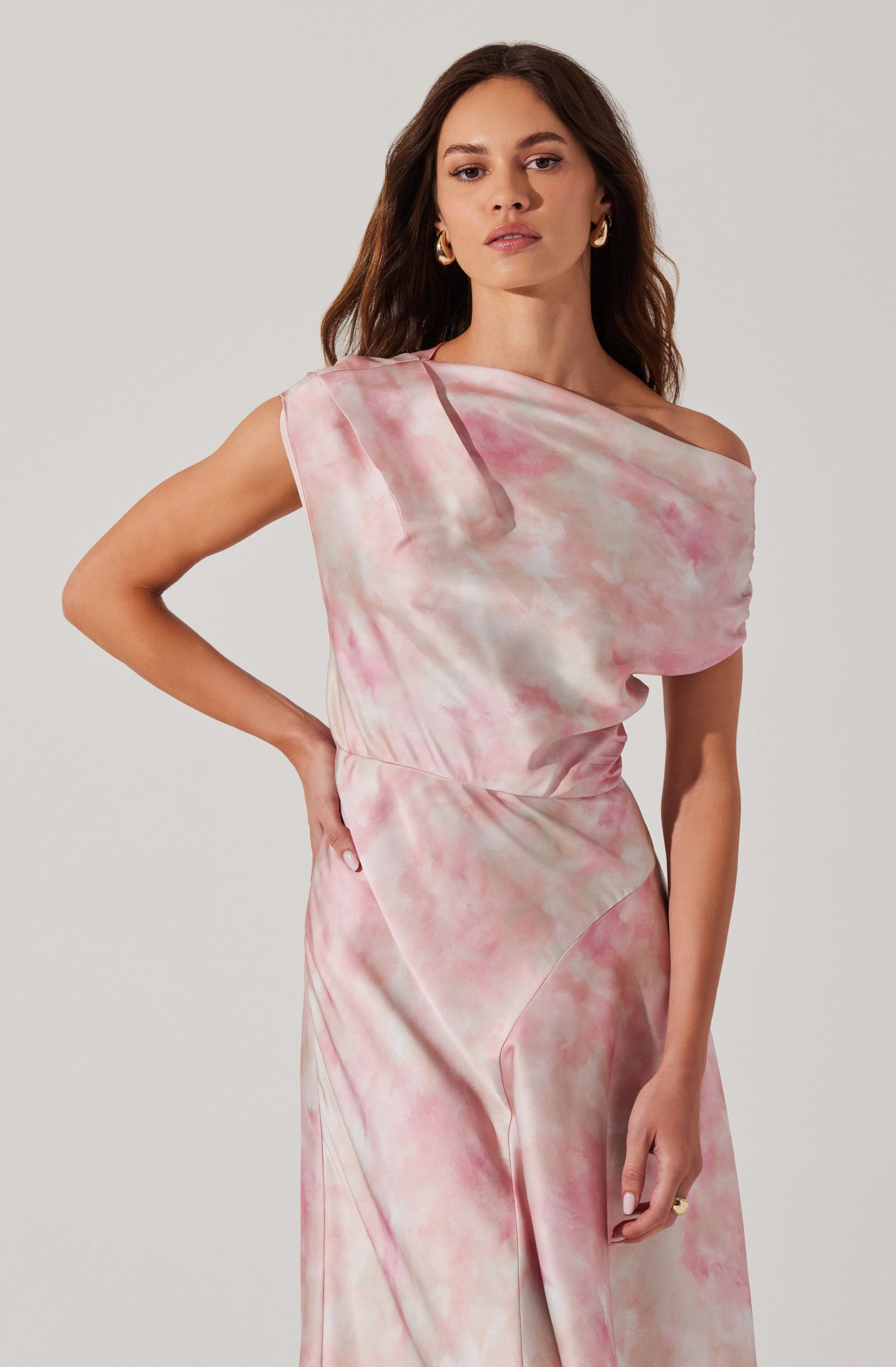 Mairyn Tie Dye Satin Dress