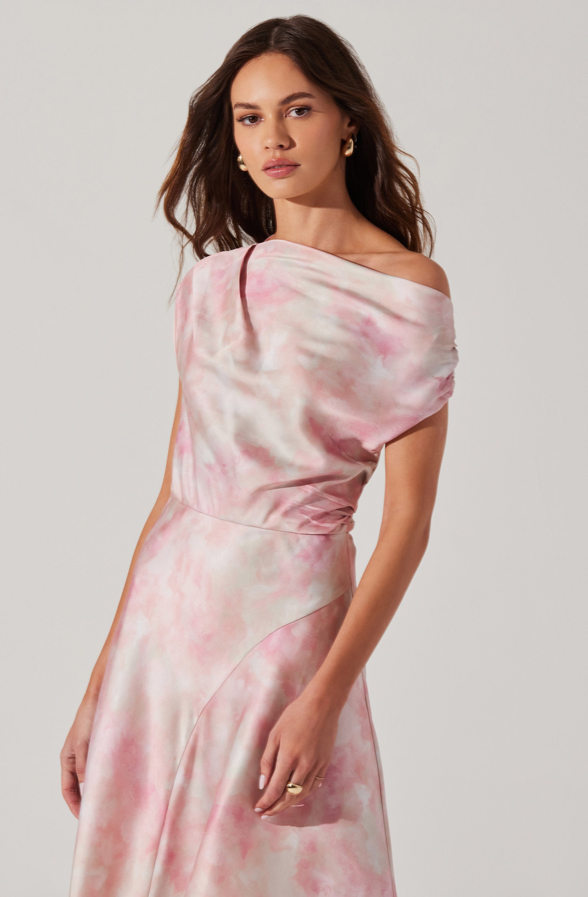 Mairyn Tie Dye Satin Dress