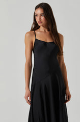 Ione Satin Lace Trim Dress