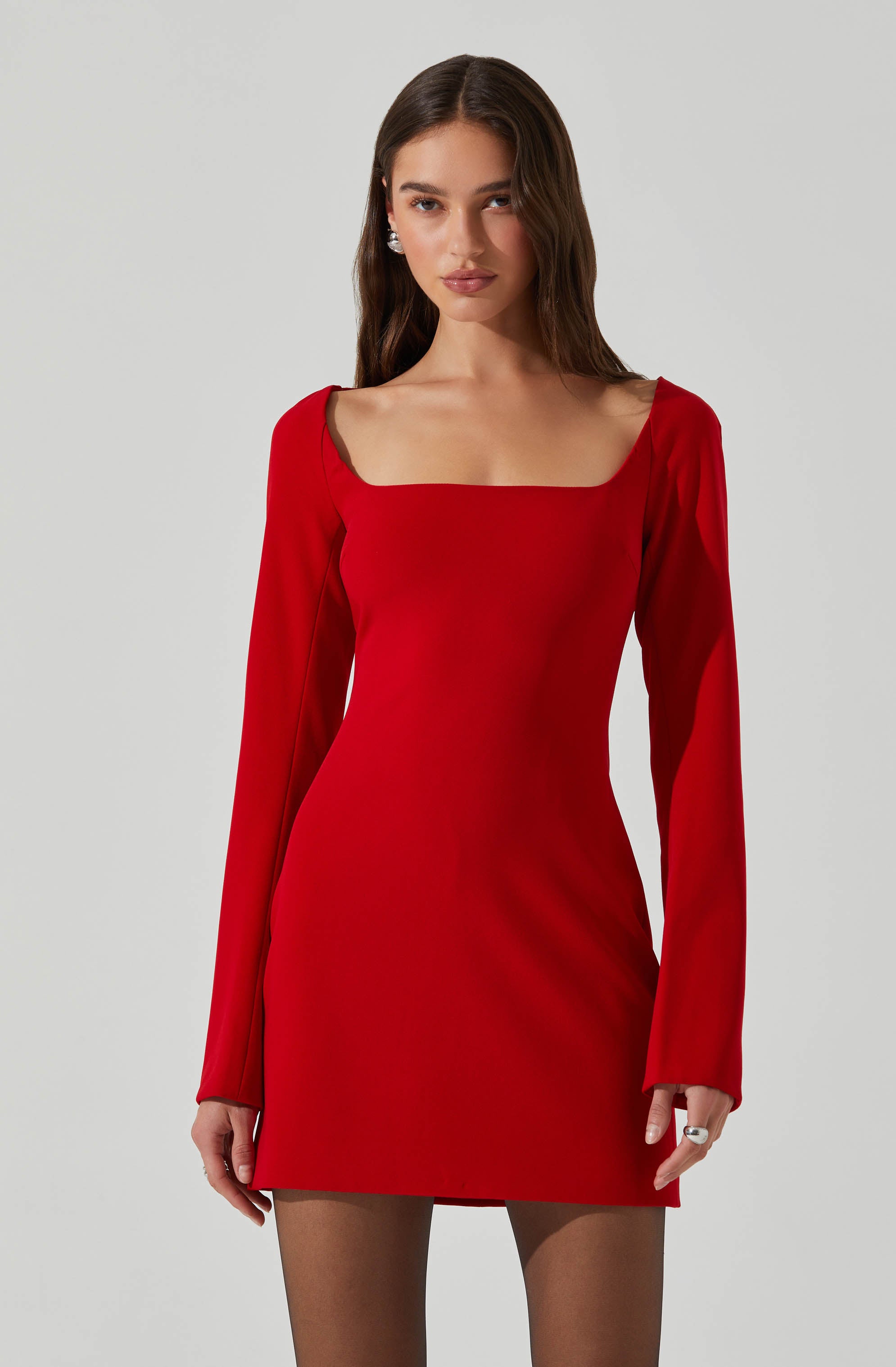 Calanthe Square Neck Mini Dress