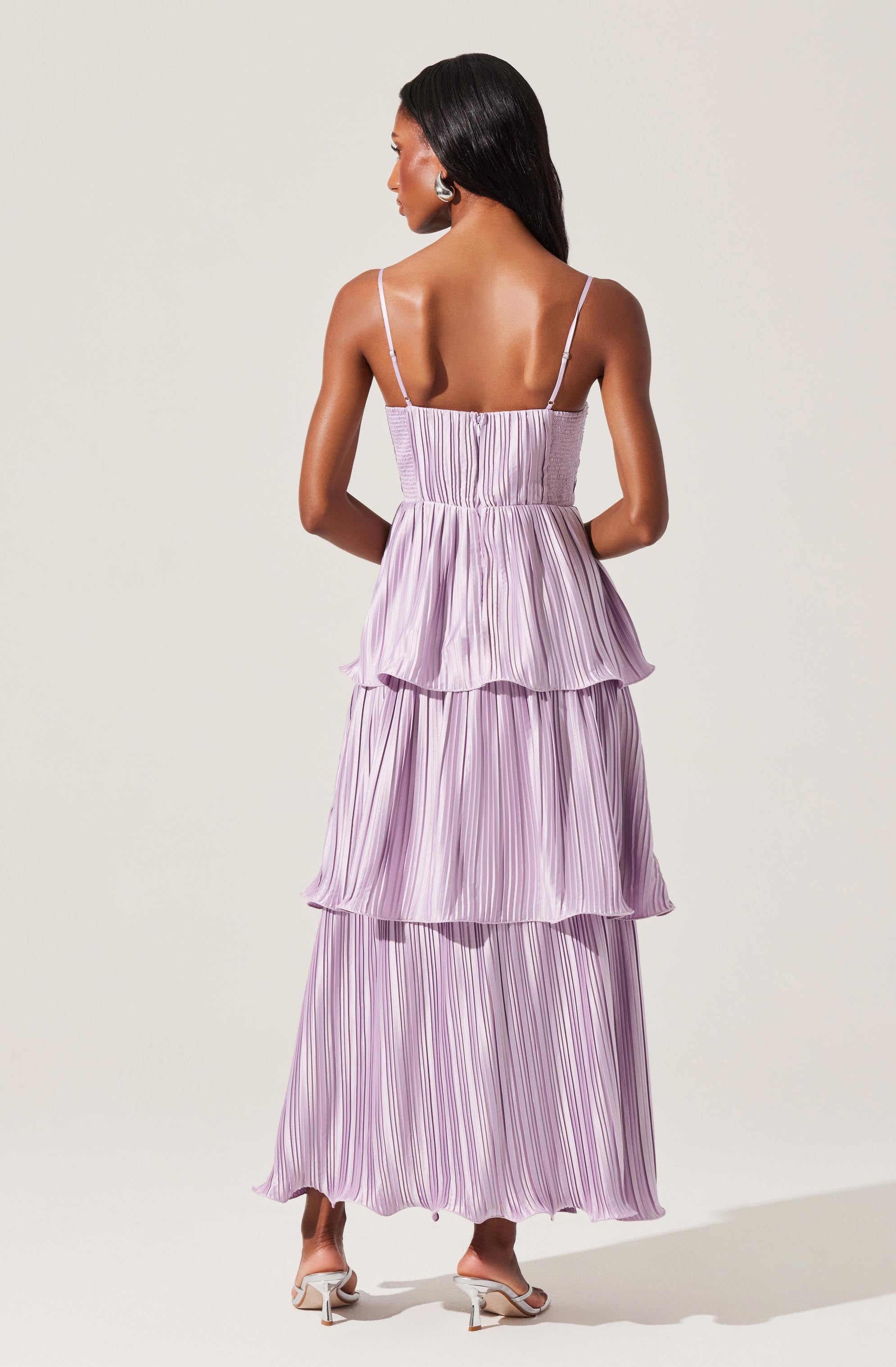 Lupin Pleated Tiered Maxi Dress