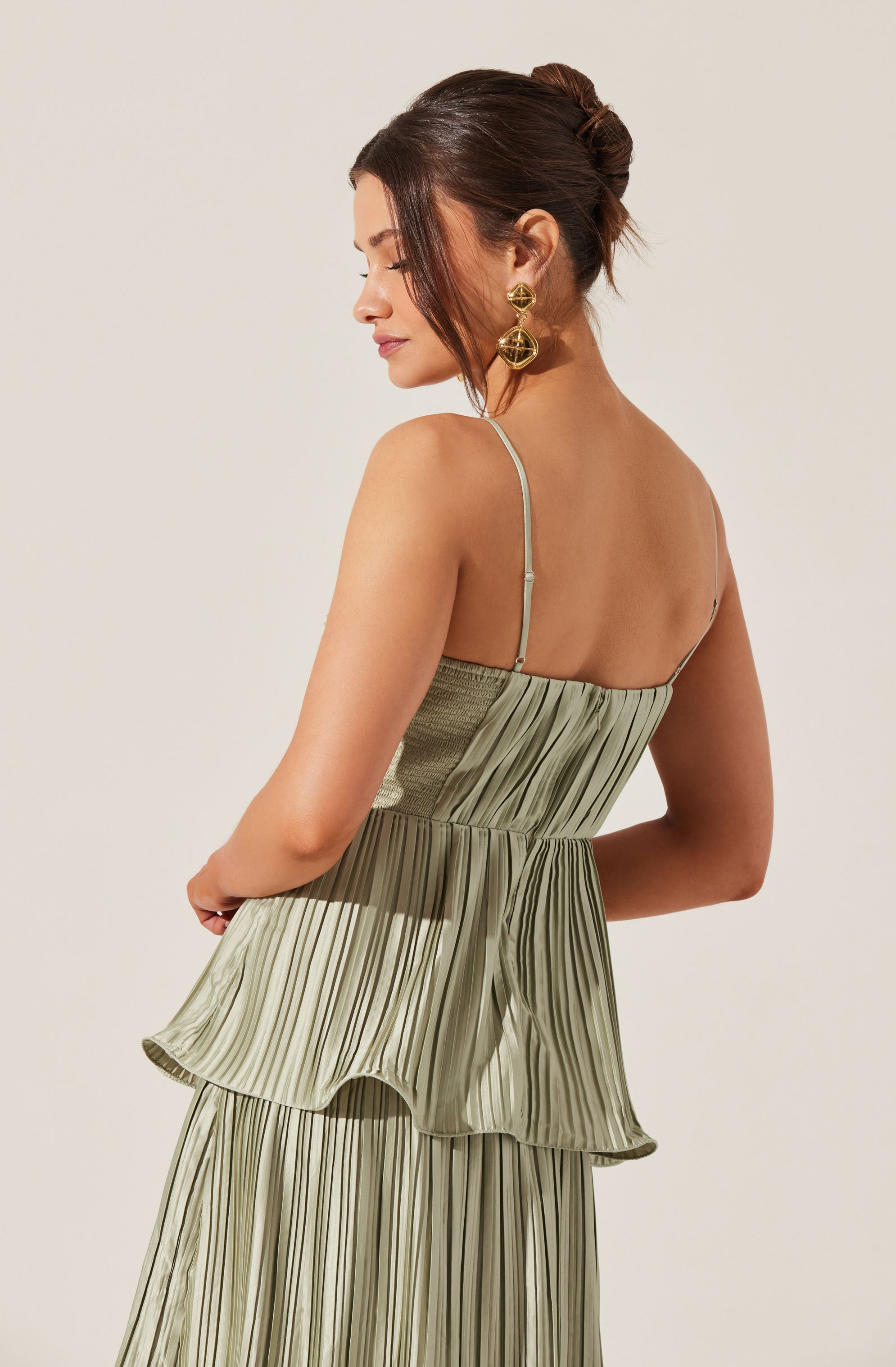 Lupin Pleated Tiered Maxi Dress