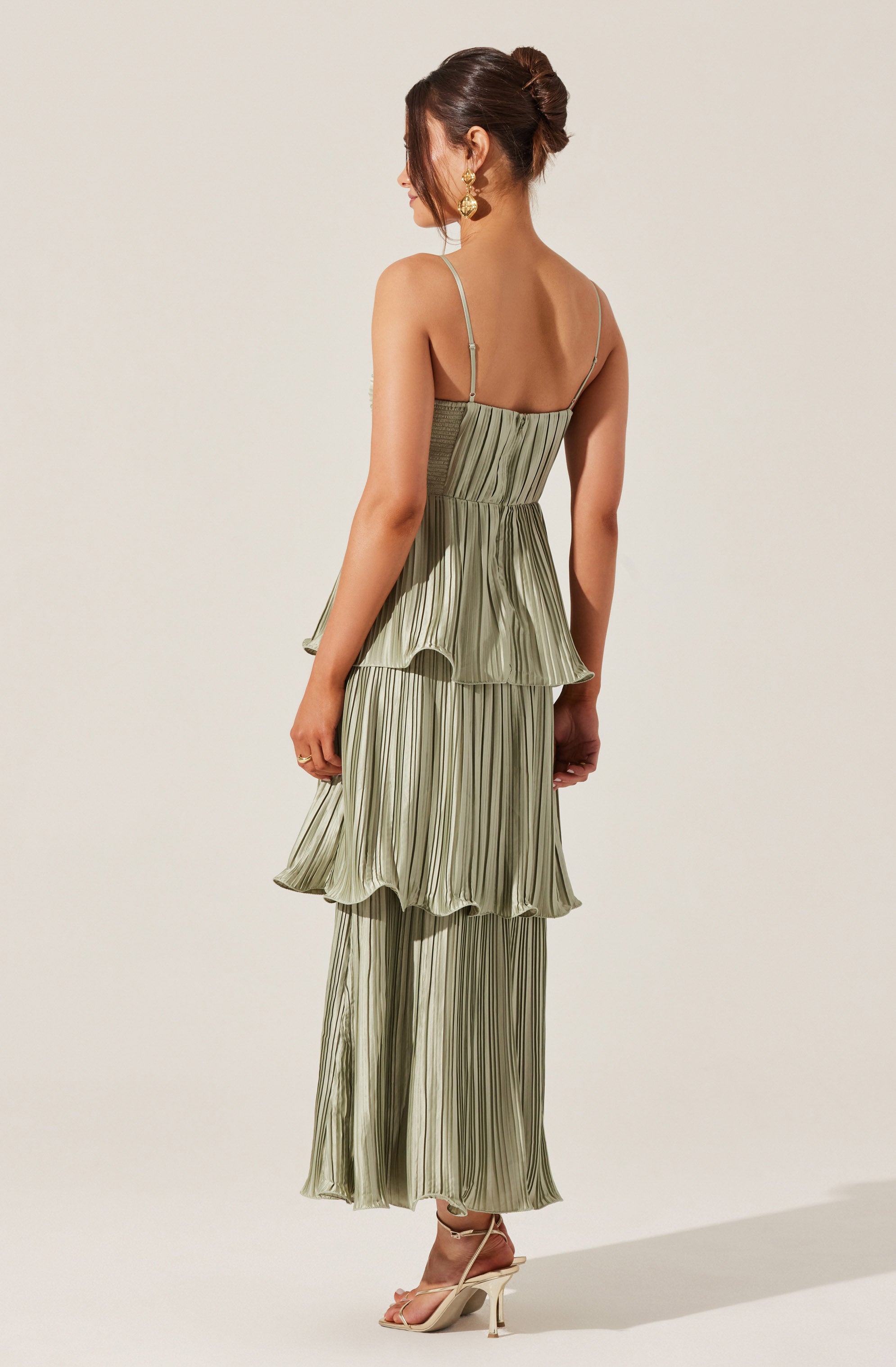Lupin Pleated Tiered Maxi Dress