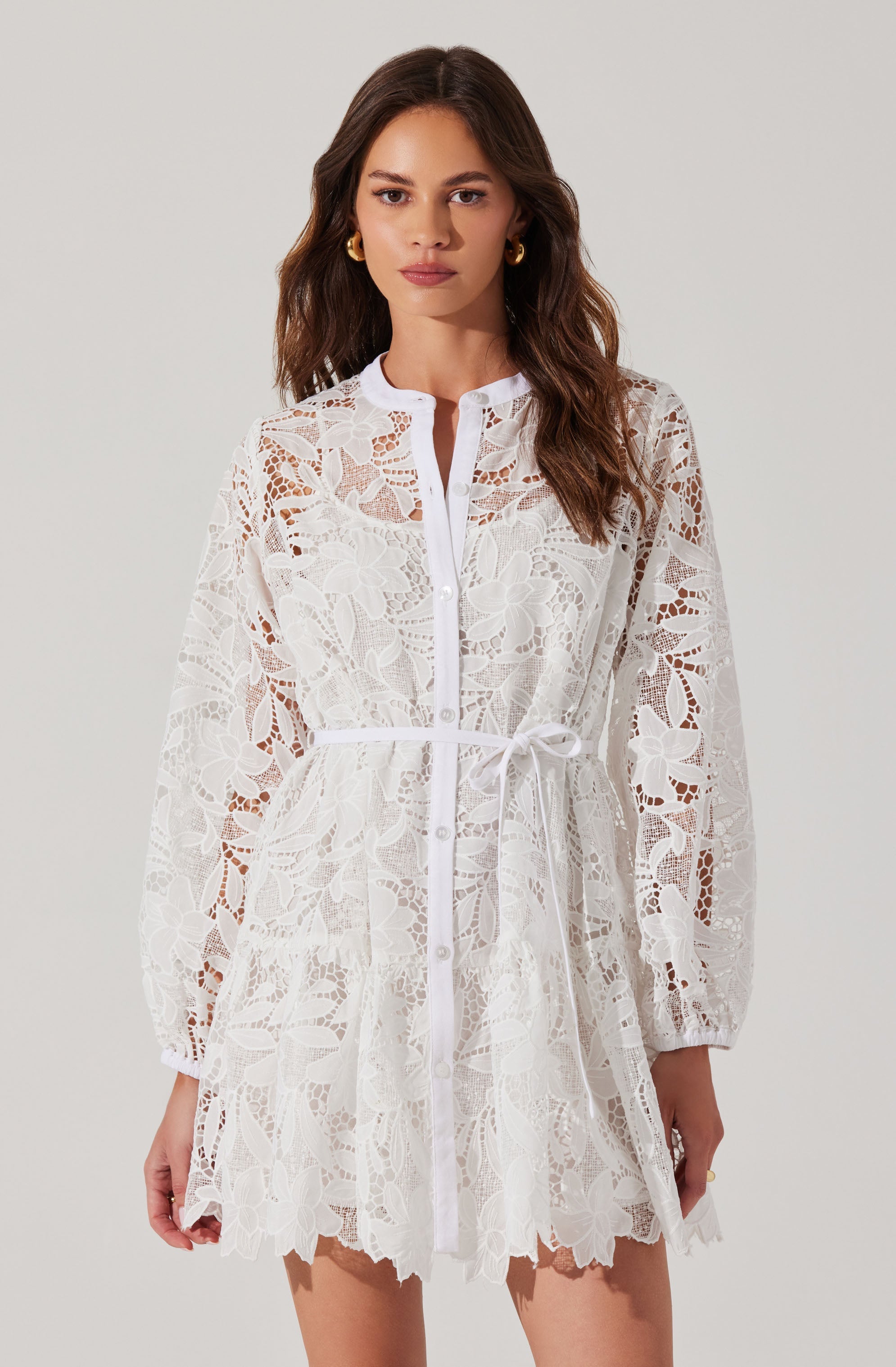 Celie Crochet Lace Mini Dress