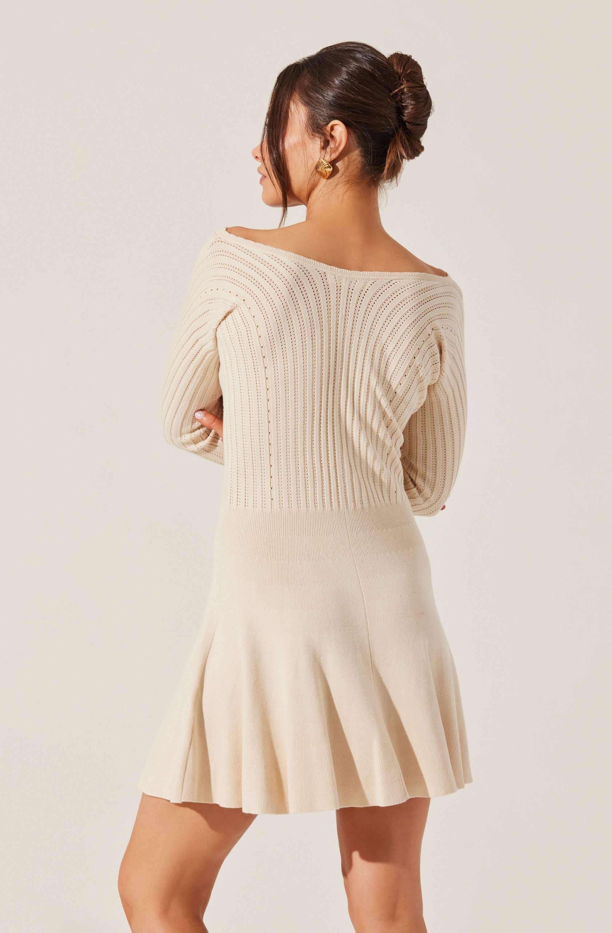 Cybele Pointelle Mini Sweater Dress