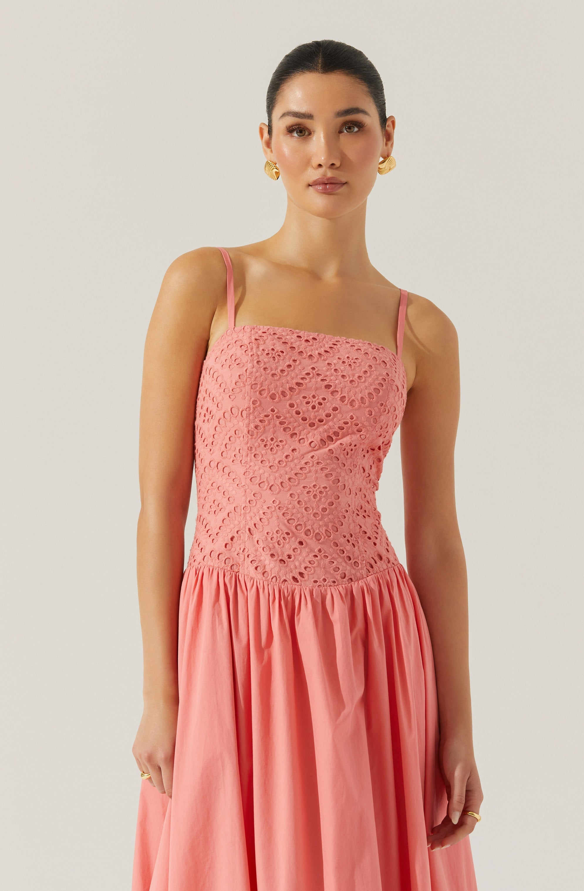 Nathalia Eyelet Midi Dress