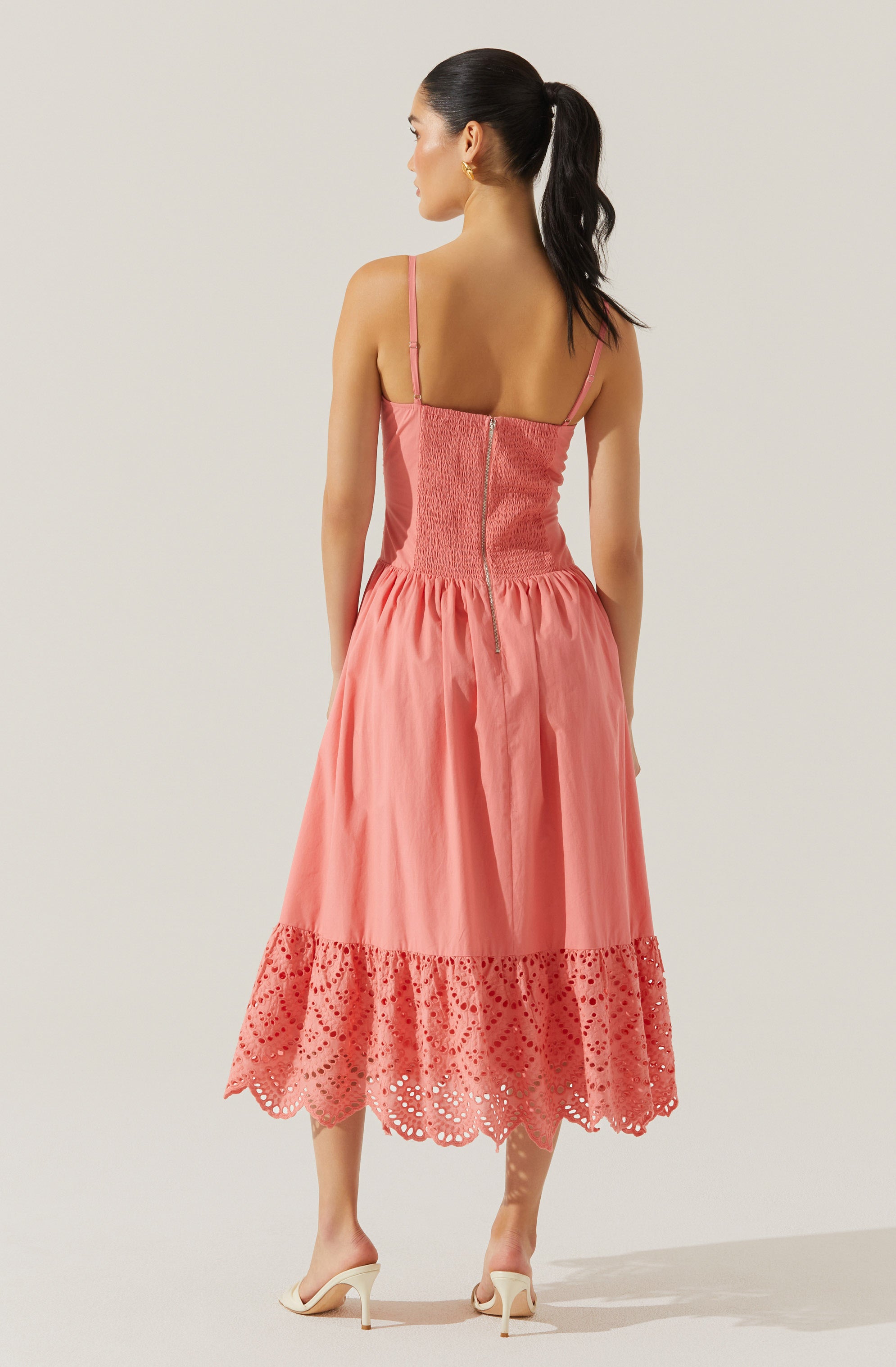 Nathalia Eyelet Midi Dress