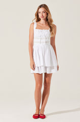 Melaine Lace Trim Mini Dress