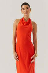 Dalisay Cowl Neck Halter Dress