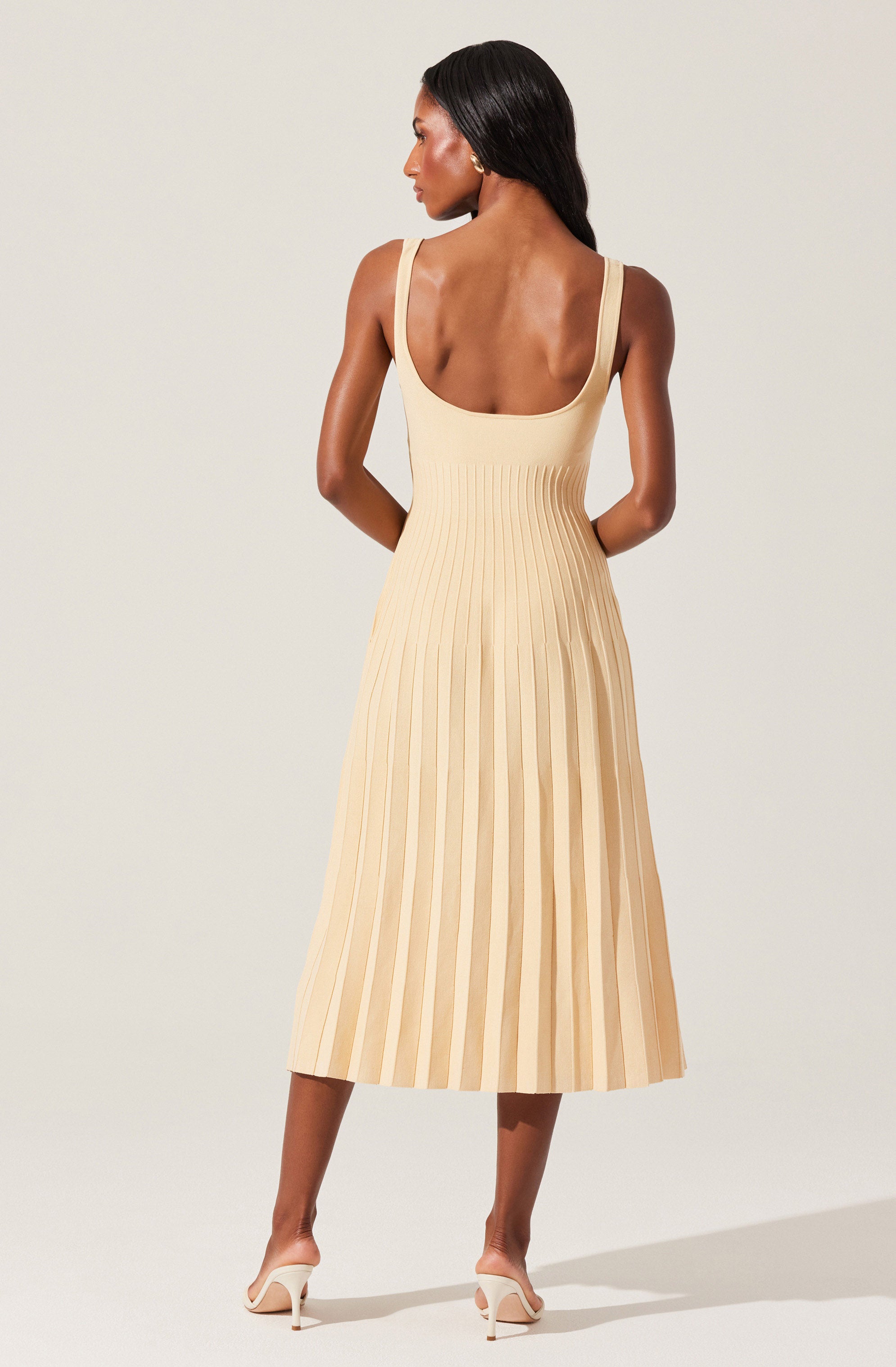 Aylin Pleated Midi Sweater Dress