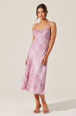 Kaiya Jacquard Satin Midi Dress